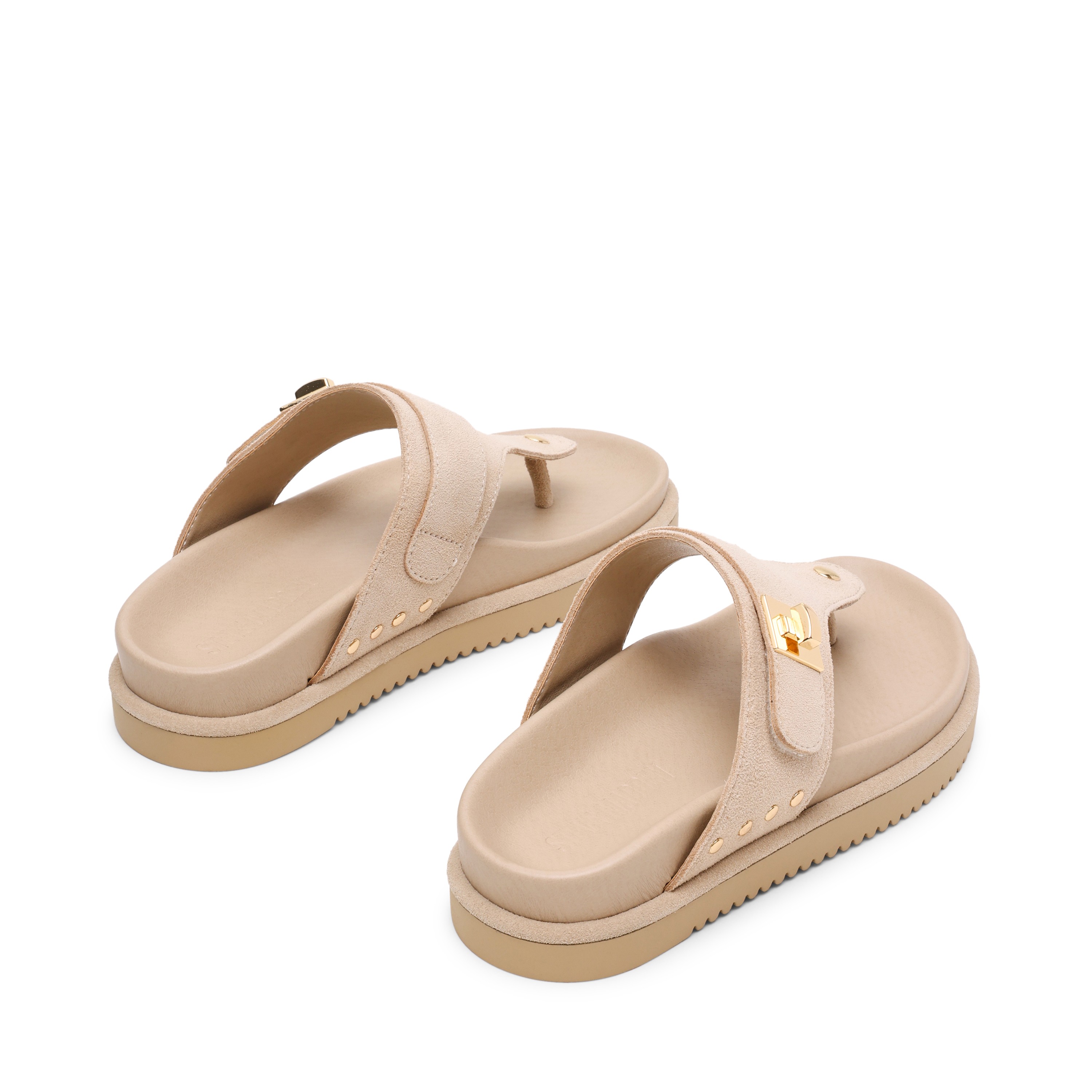 Thona-In Sand Suede Flat Sandals