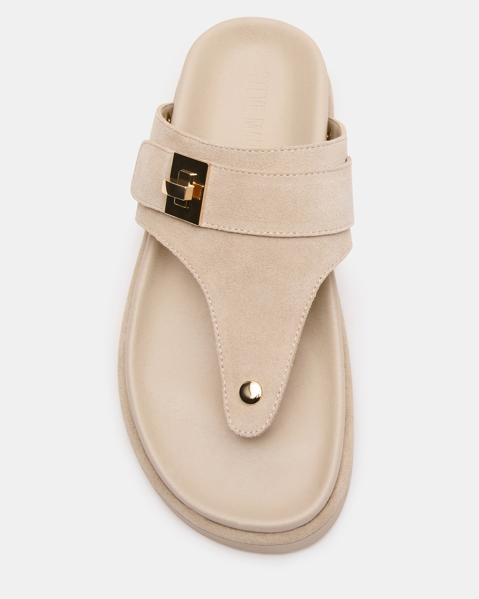 Thona-In Sand Suede Flat Sandals