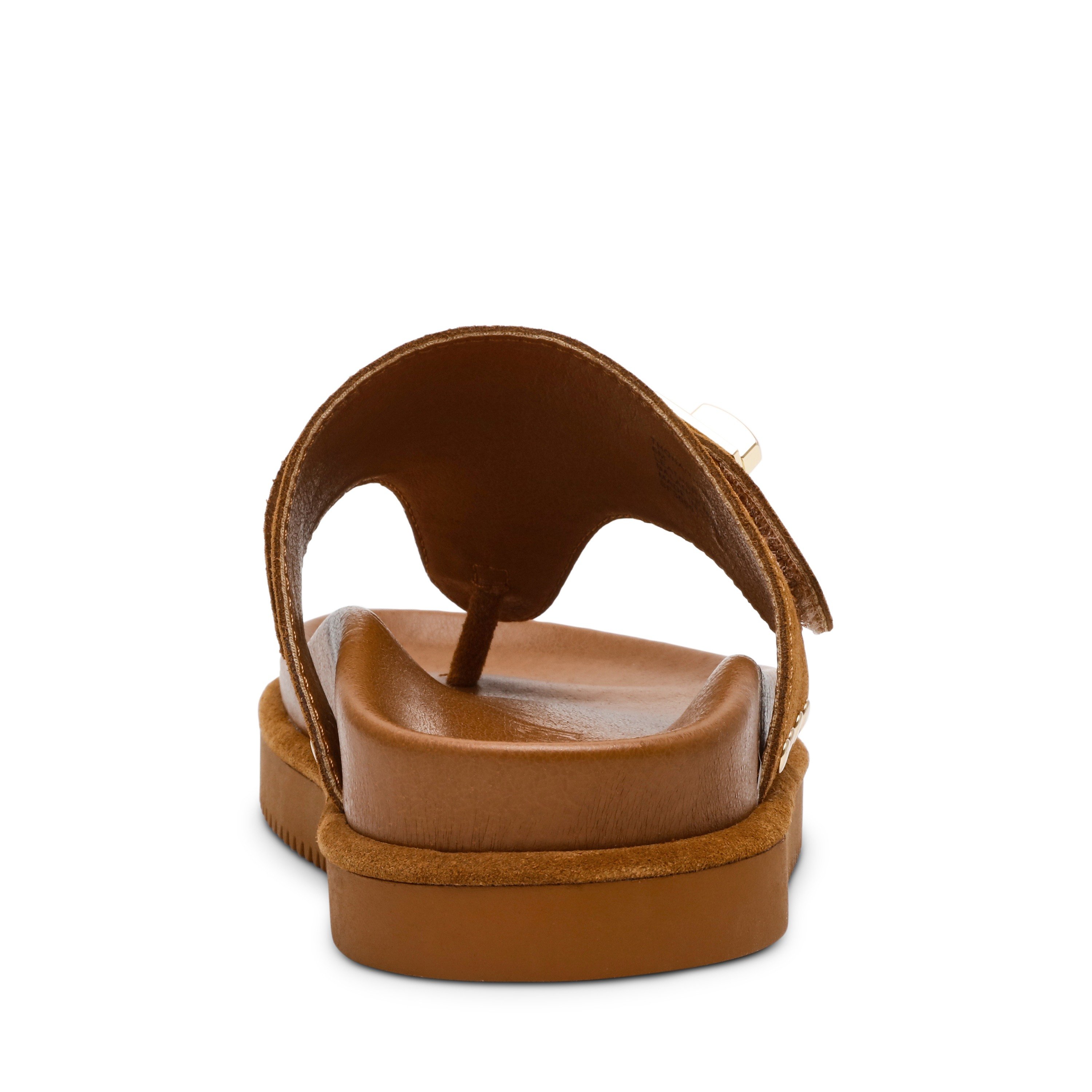 Thona-In Chestnut Suede Flat Sandals