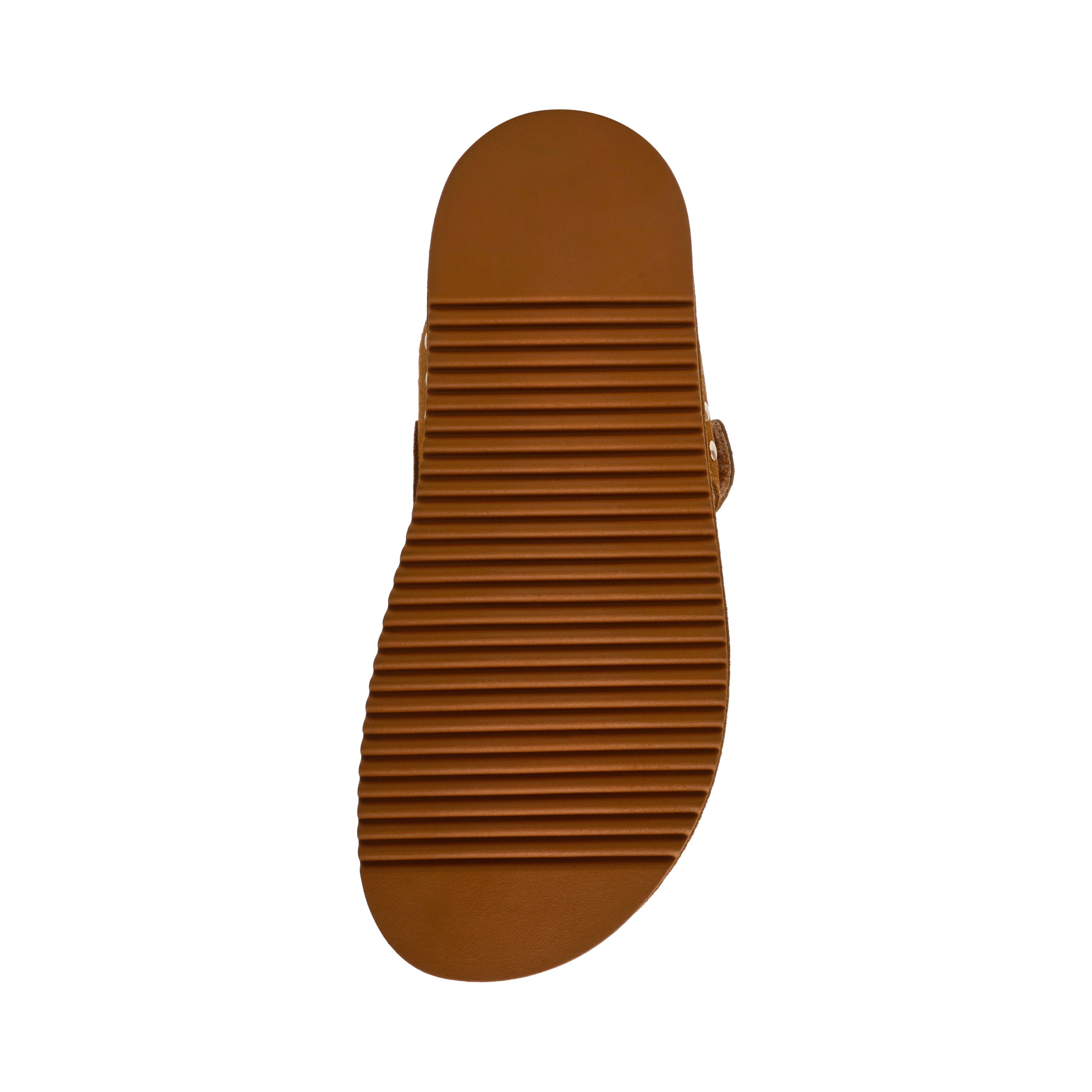 Thona-In Chestnut Suede Flat Sandals