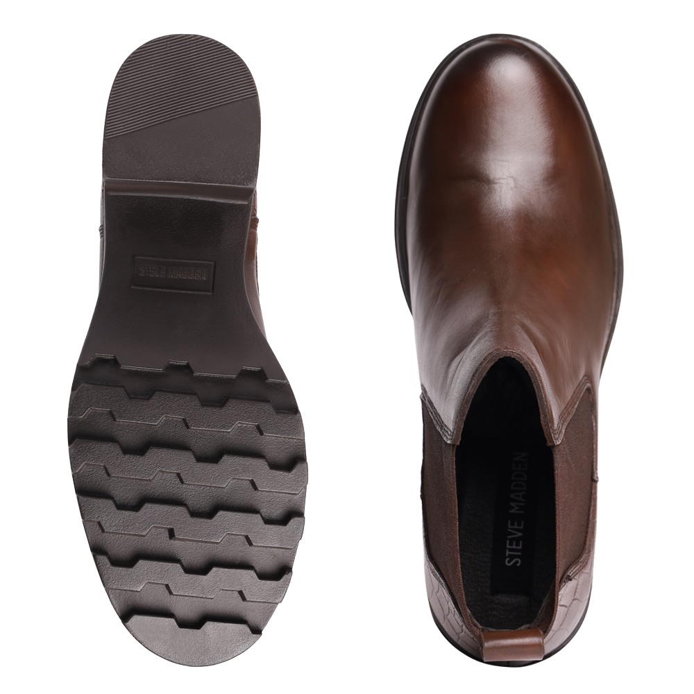 Haislee Brown Leather Boots