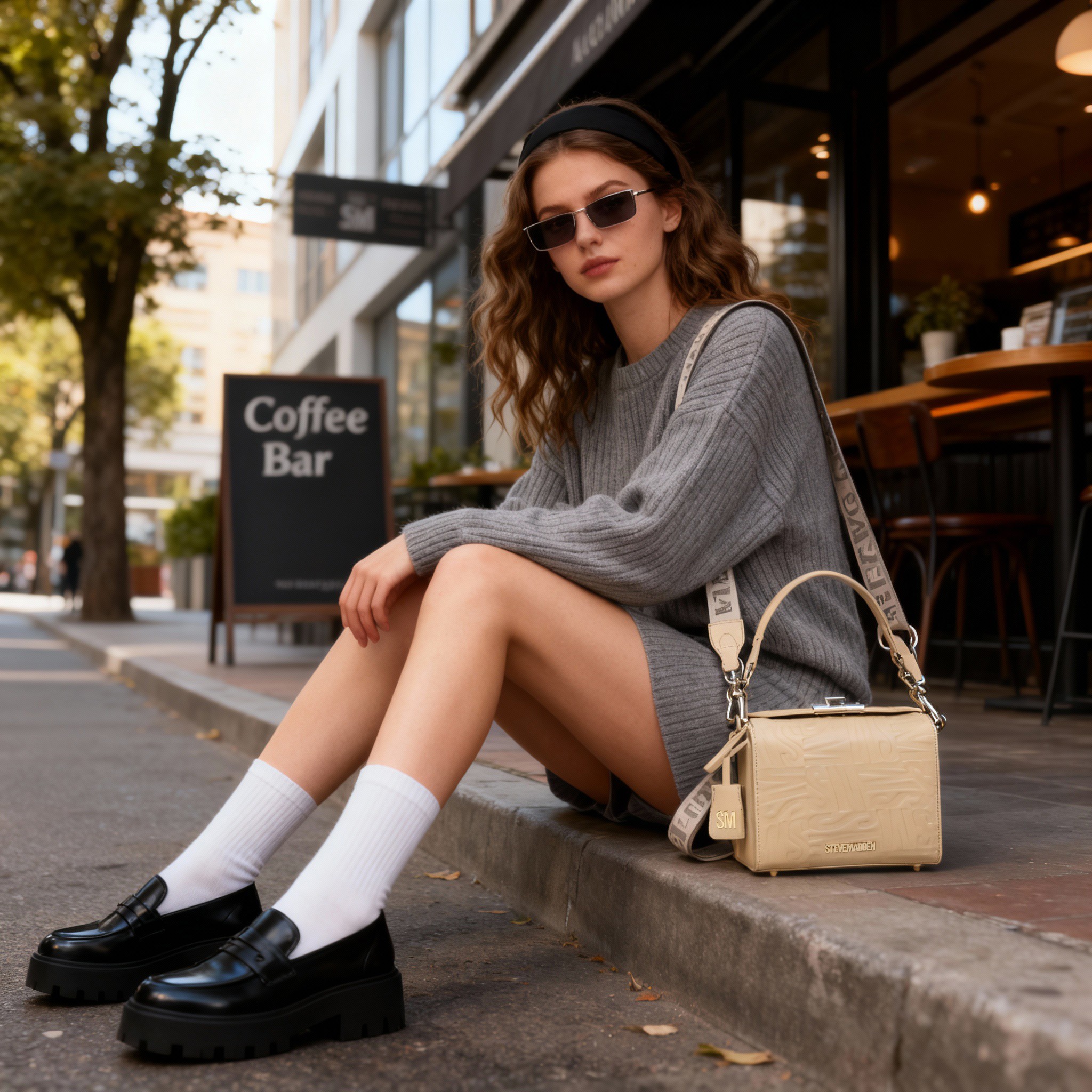 Bblocks Bone/Gold Crossbody