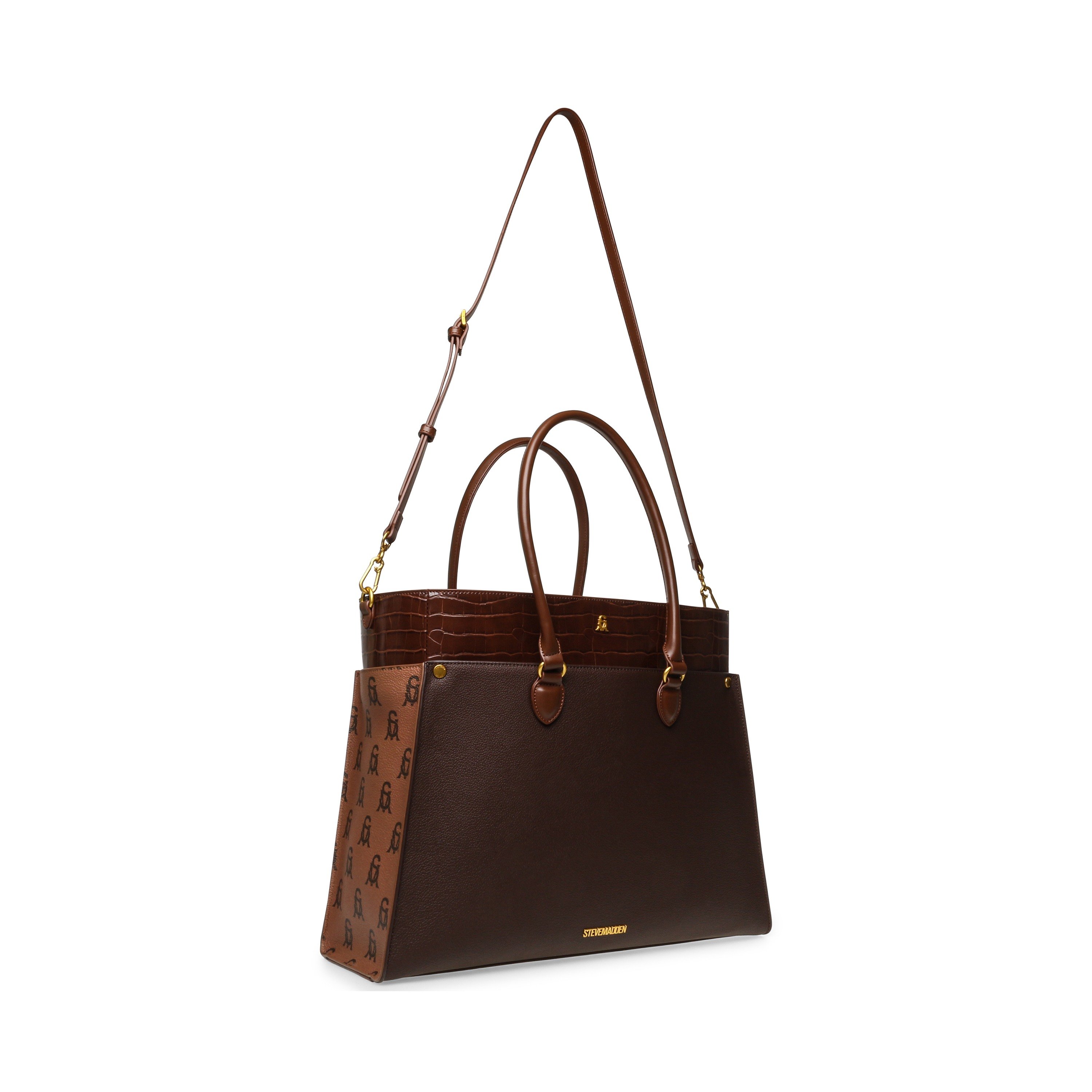 Bmario-E Brown Multi Tote