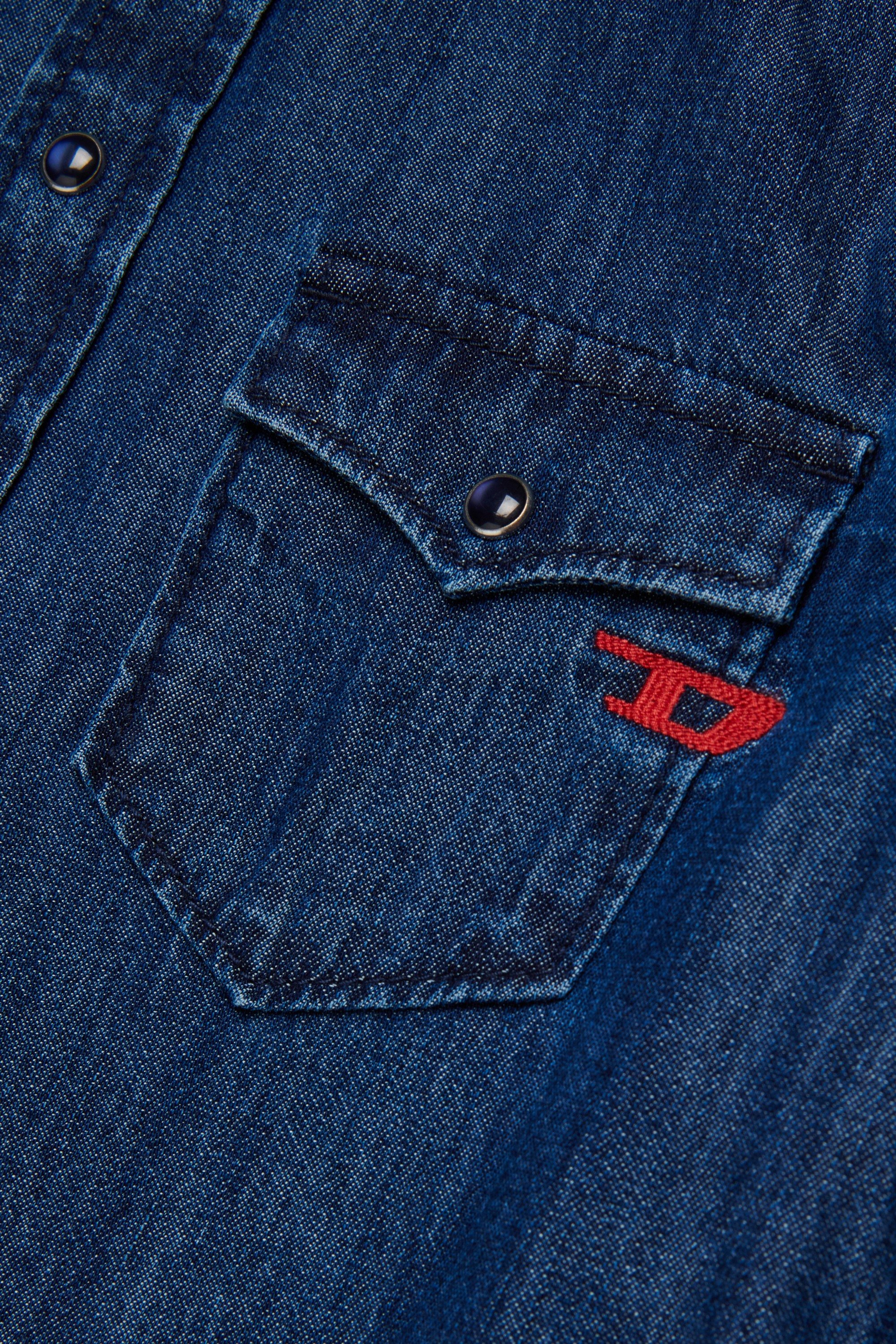 Dark Blue Denim shirt with applied pocket