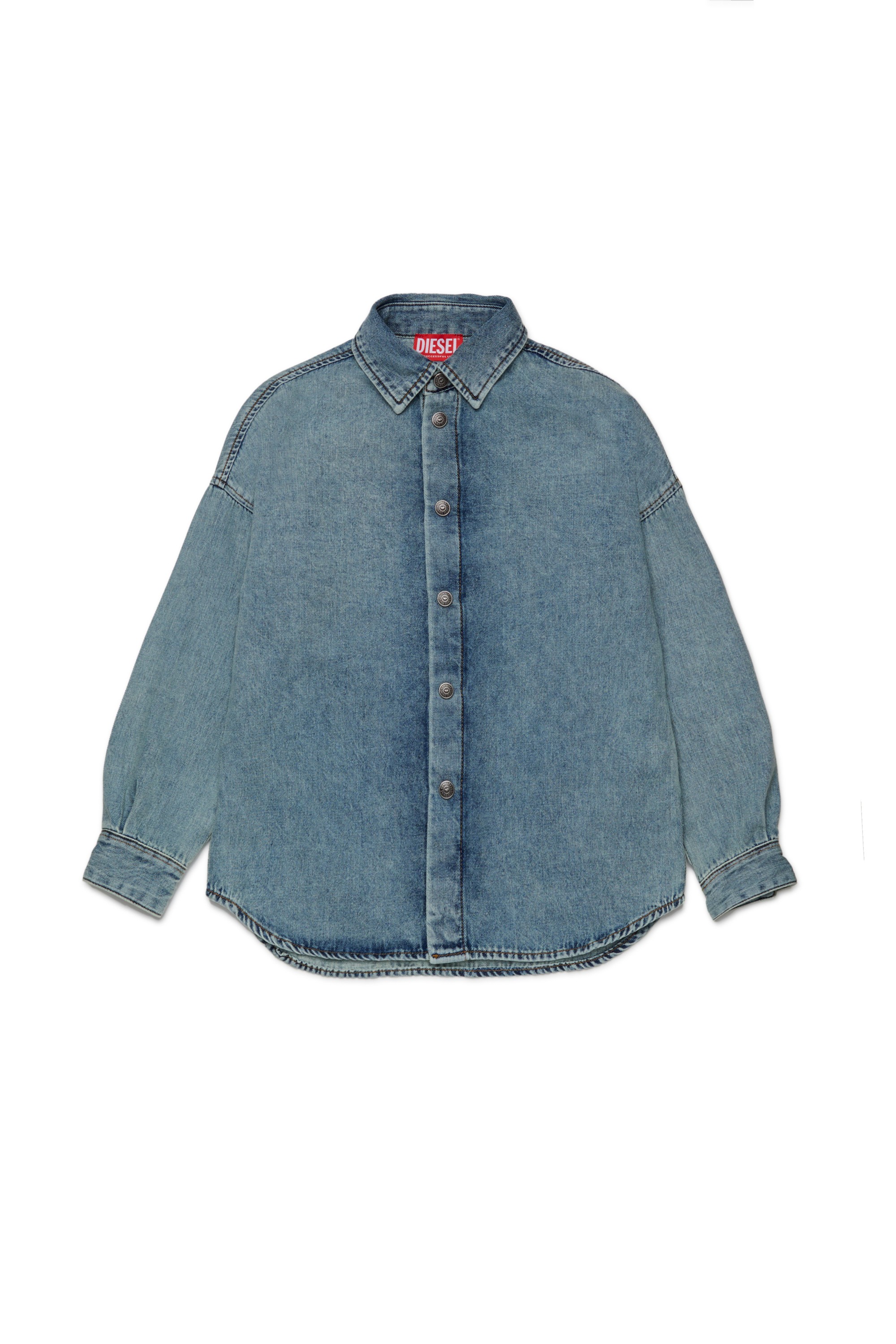 Blue Denim shirt with back logo