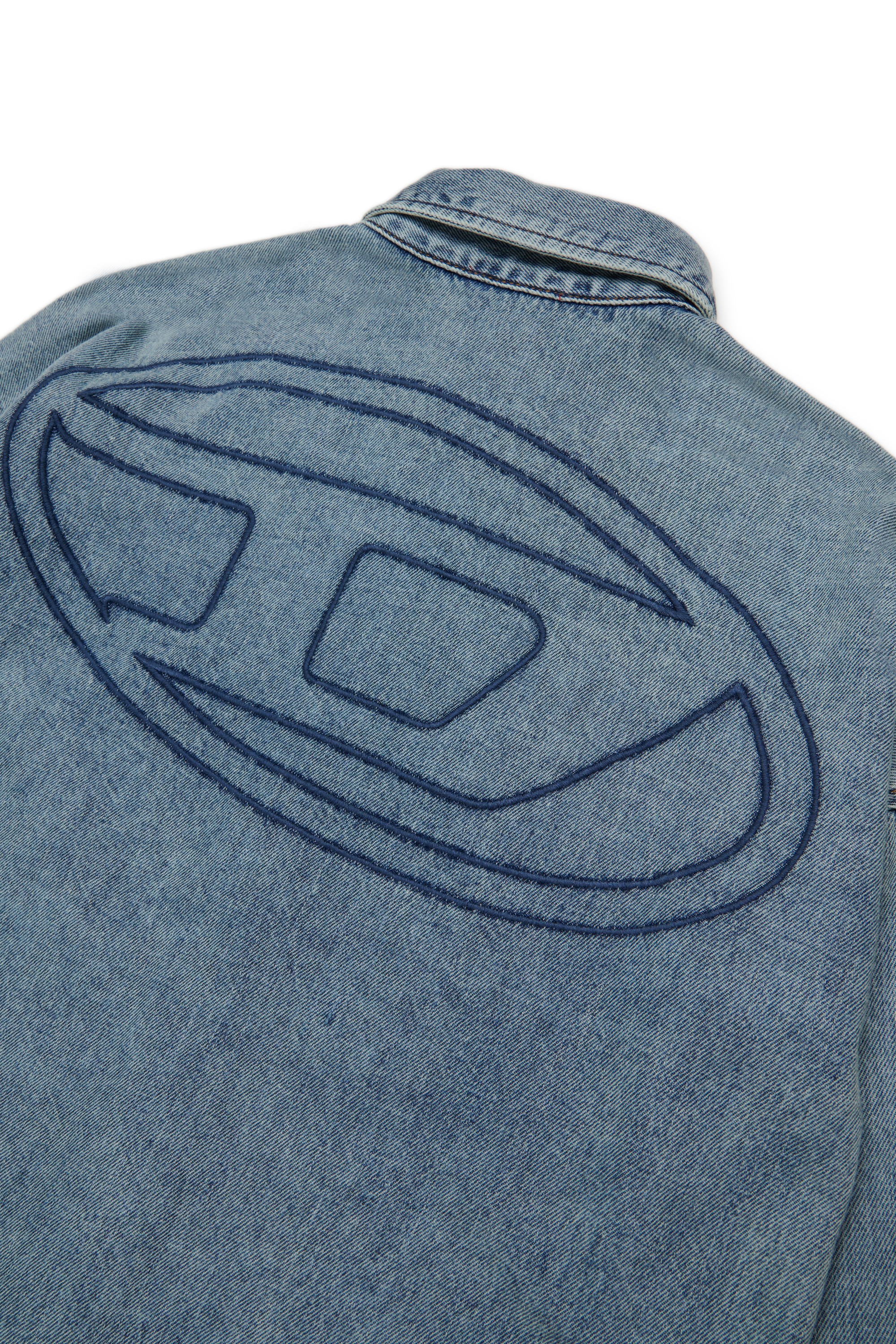 Blue Denim shirt with back logo