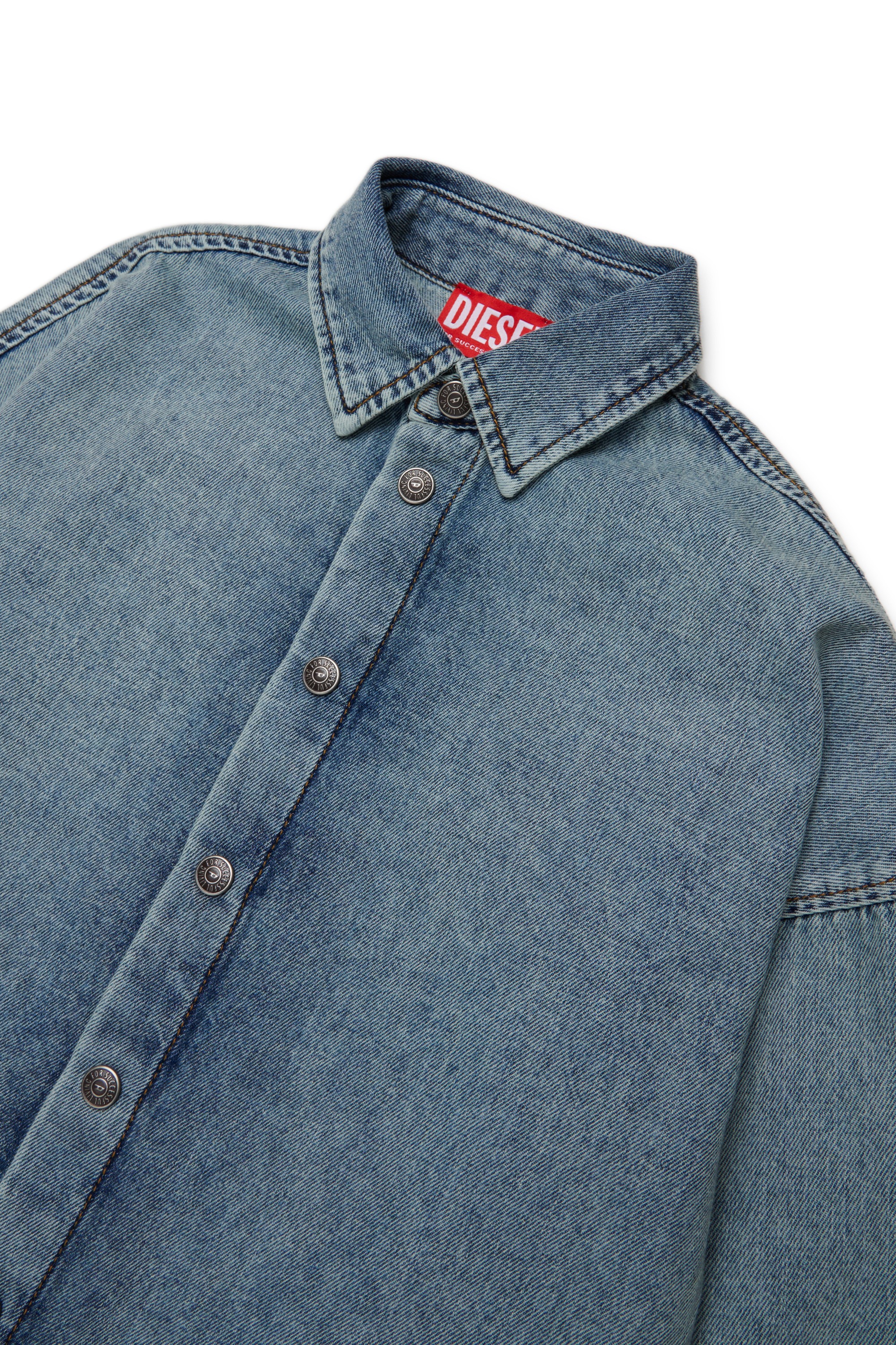 Blue Denim shirt with back logo