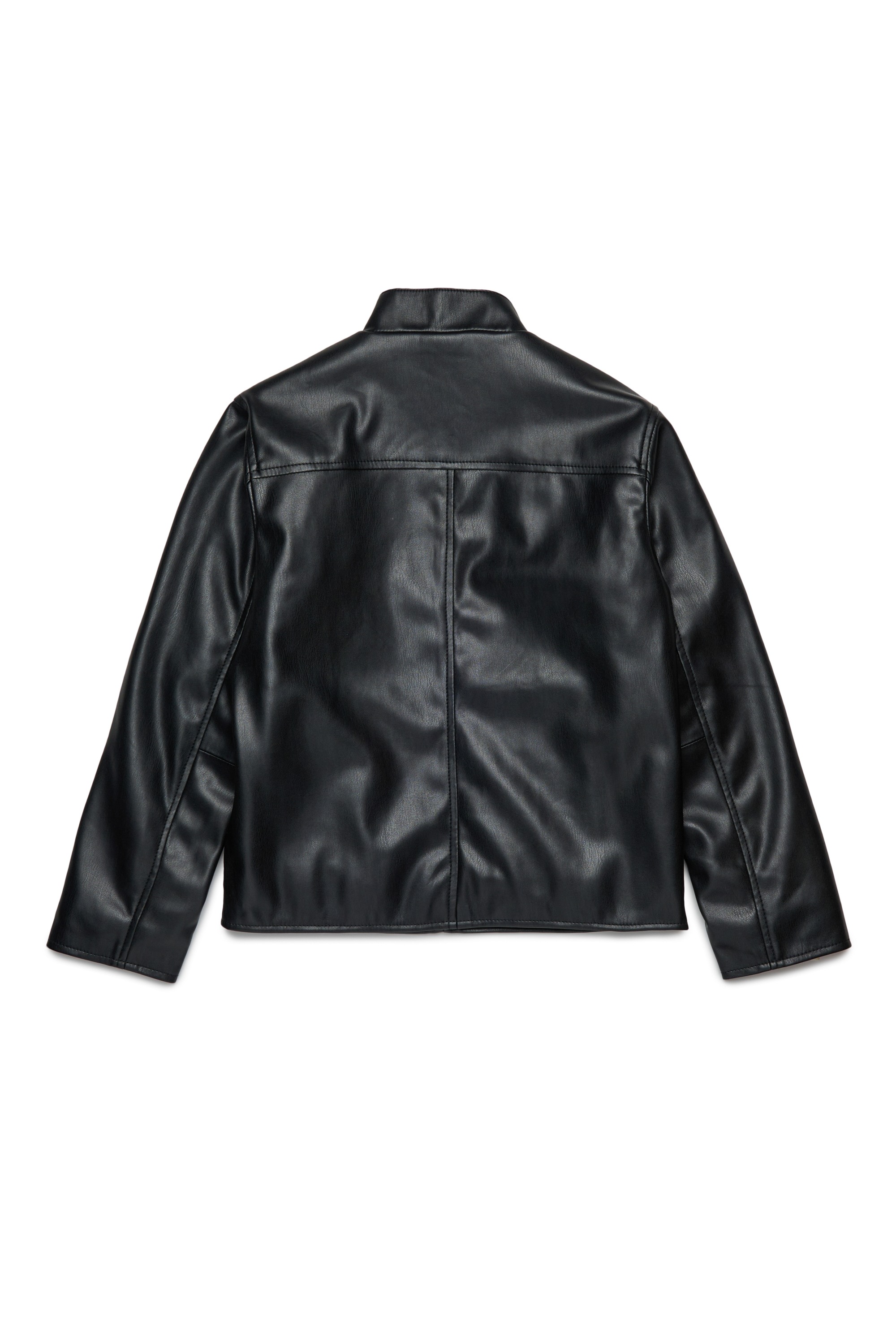 Black Jacket in faux leather with logo