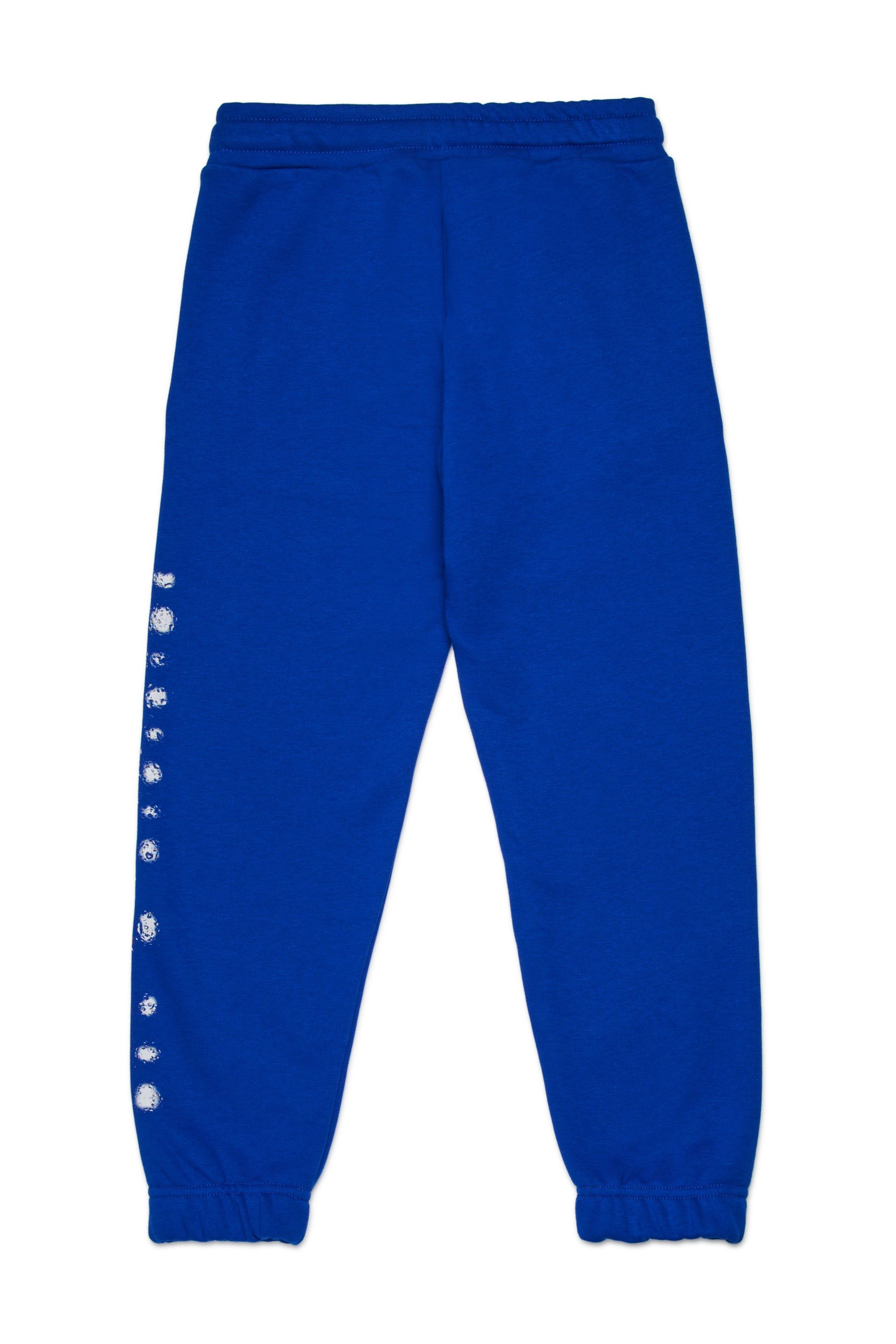 Blue Cotton sweatpants with drawstring