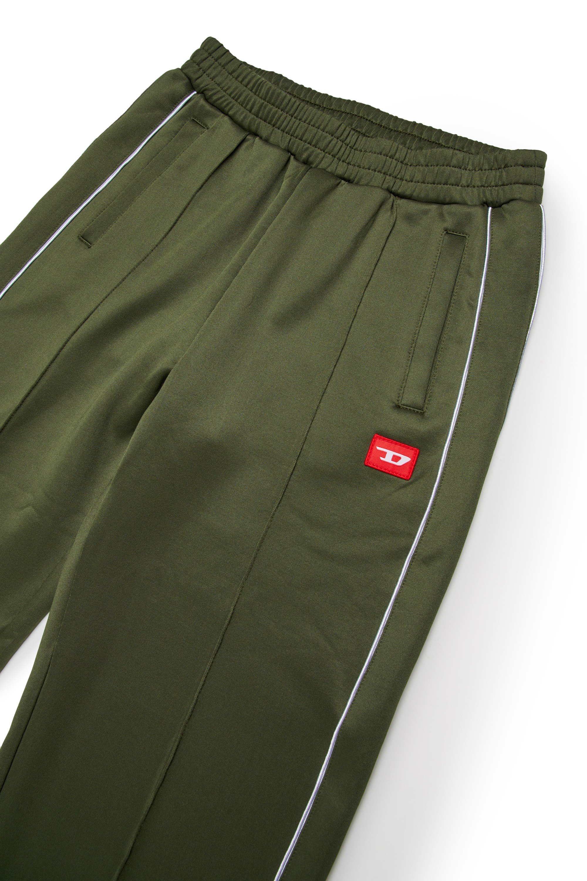 Green Cotton pants with side stripes