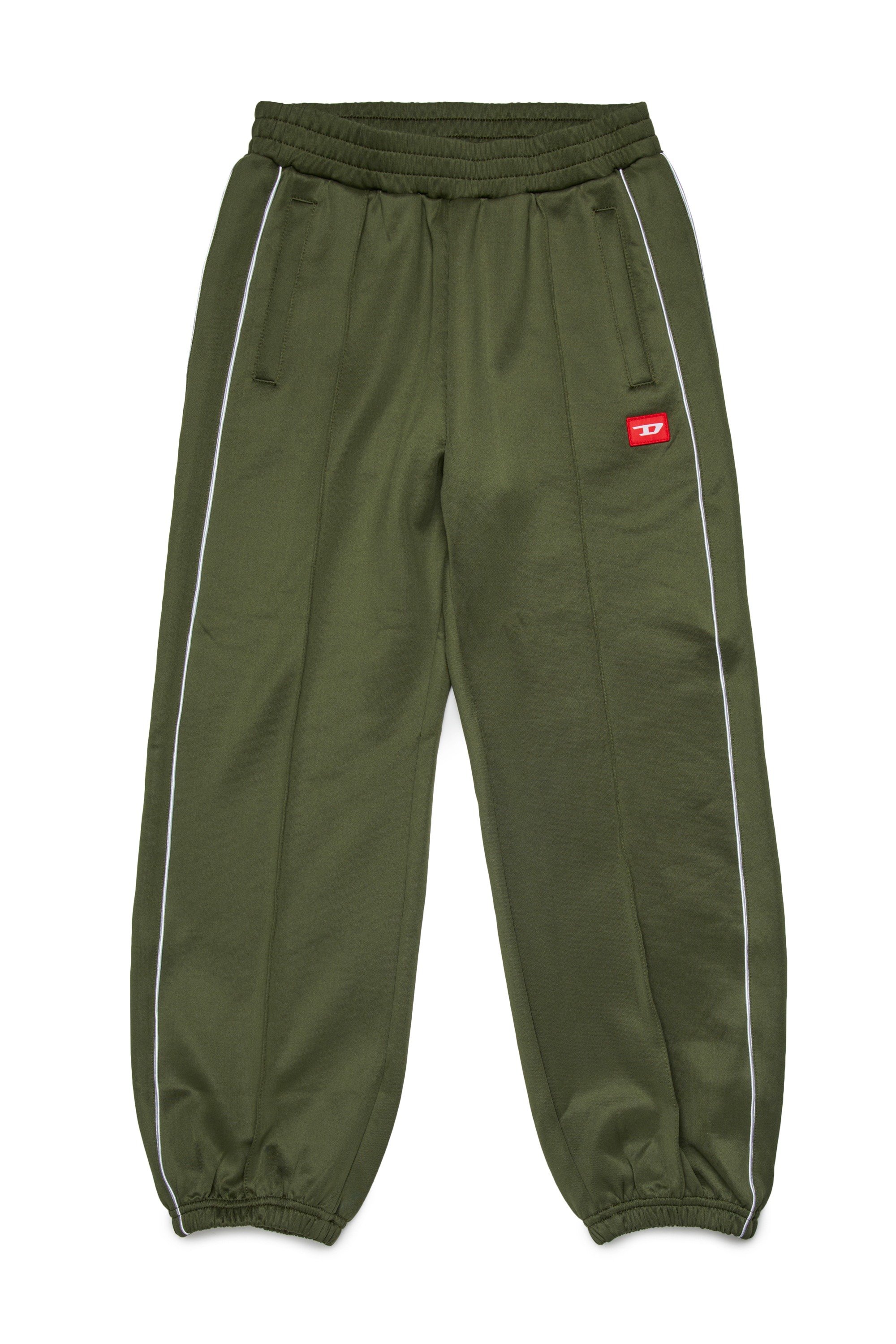 Green Cotton pants with side stripes
