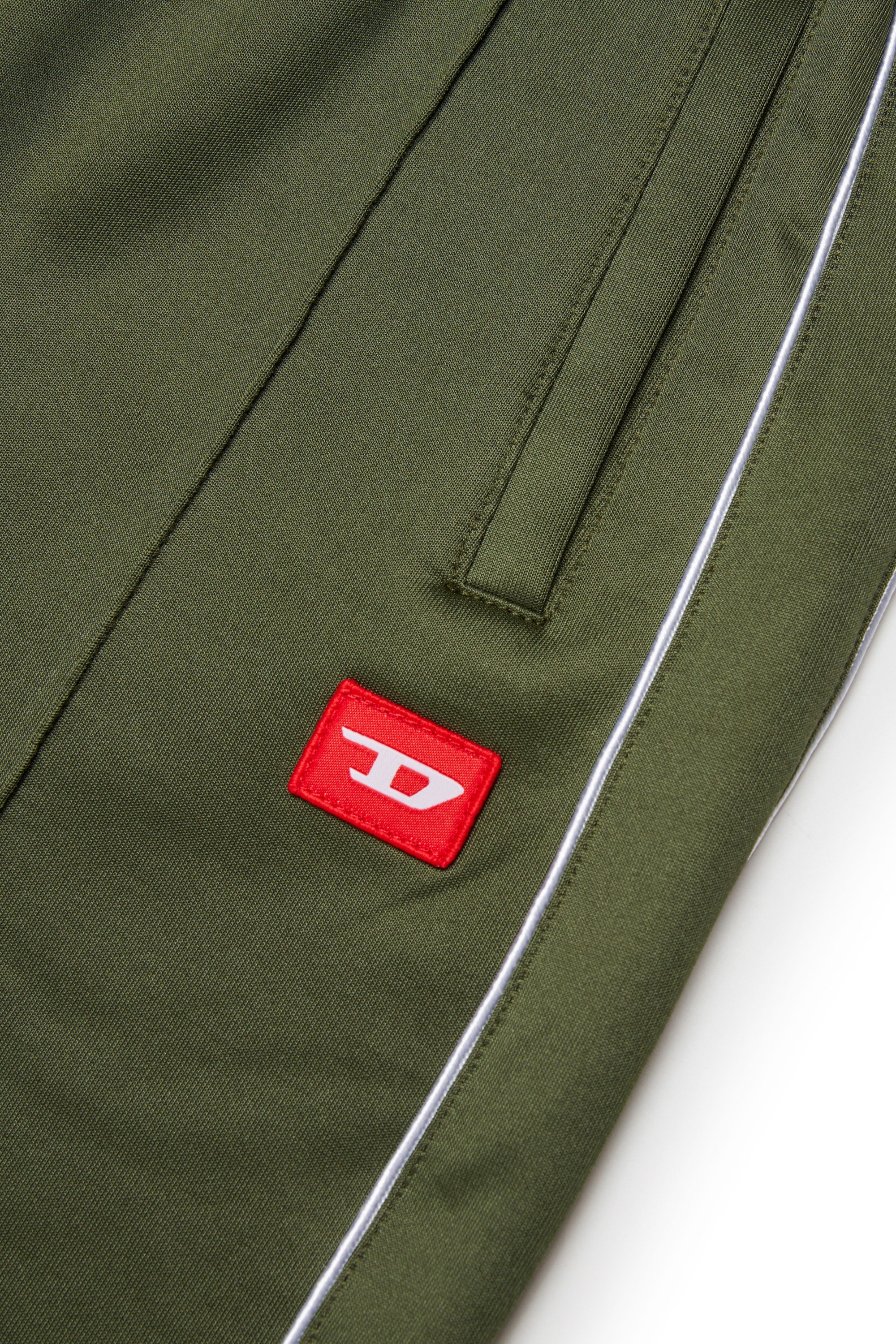 Green Cotton pants with side stripes