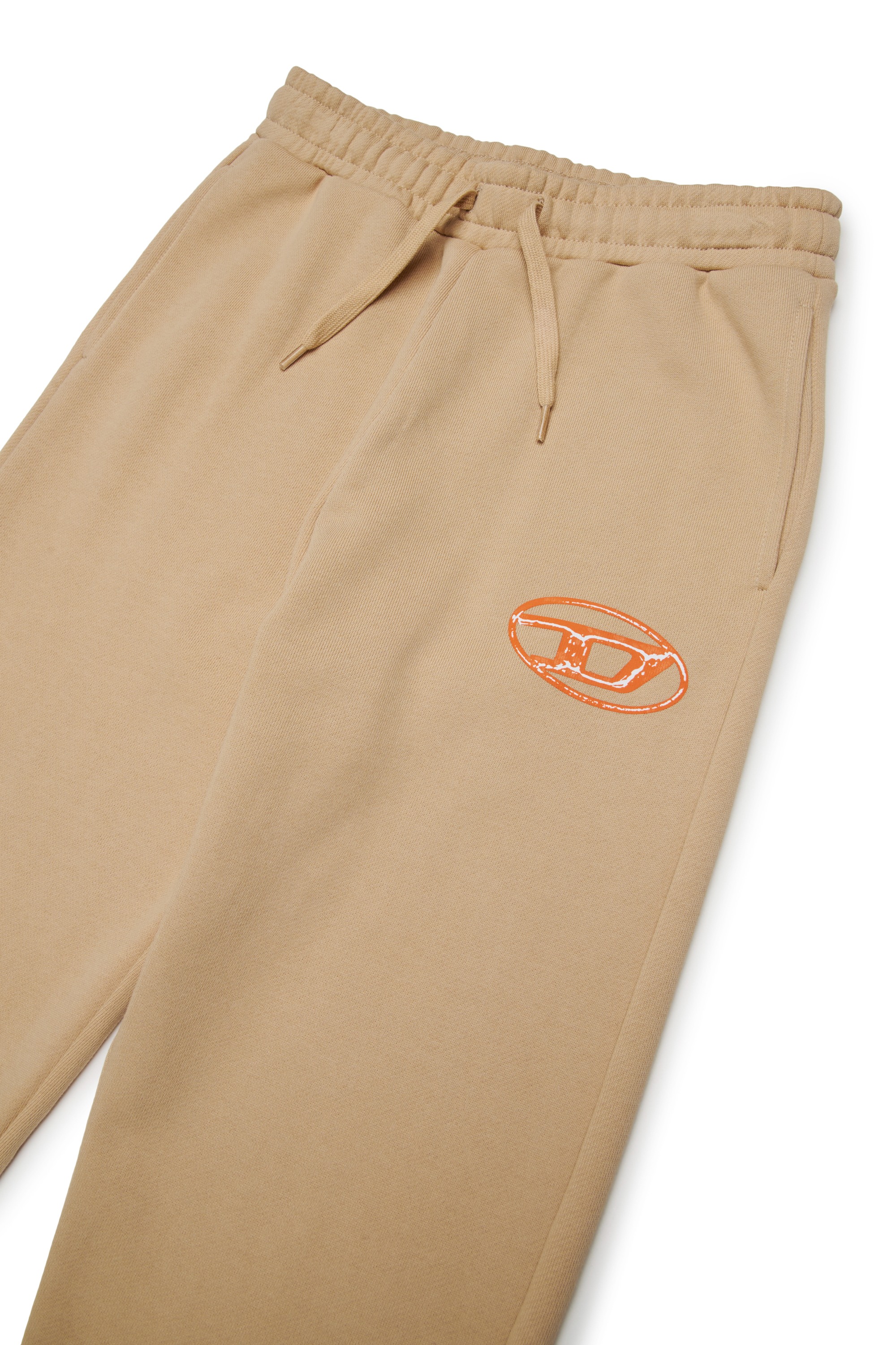 Light Brown Cotton pants with logo