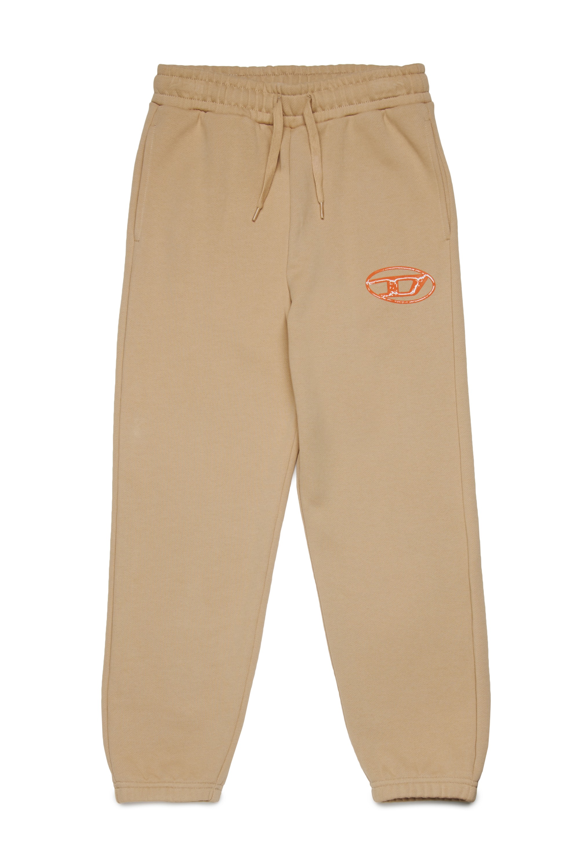 Light Brown Cotton pants with logo