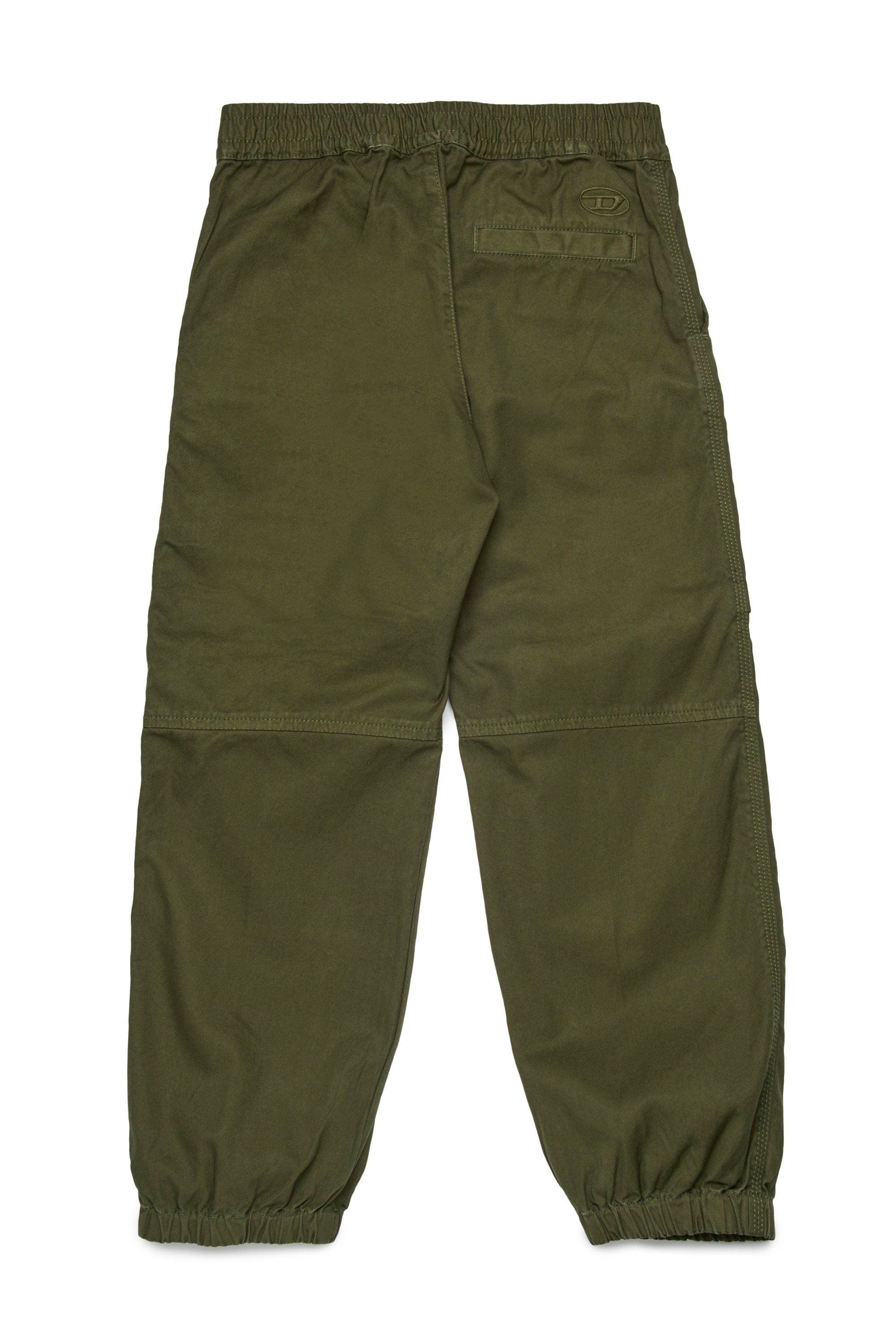 Green Cotton cargo pants with multiple pockets