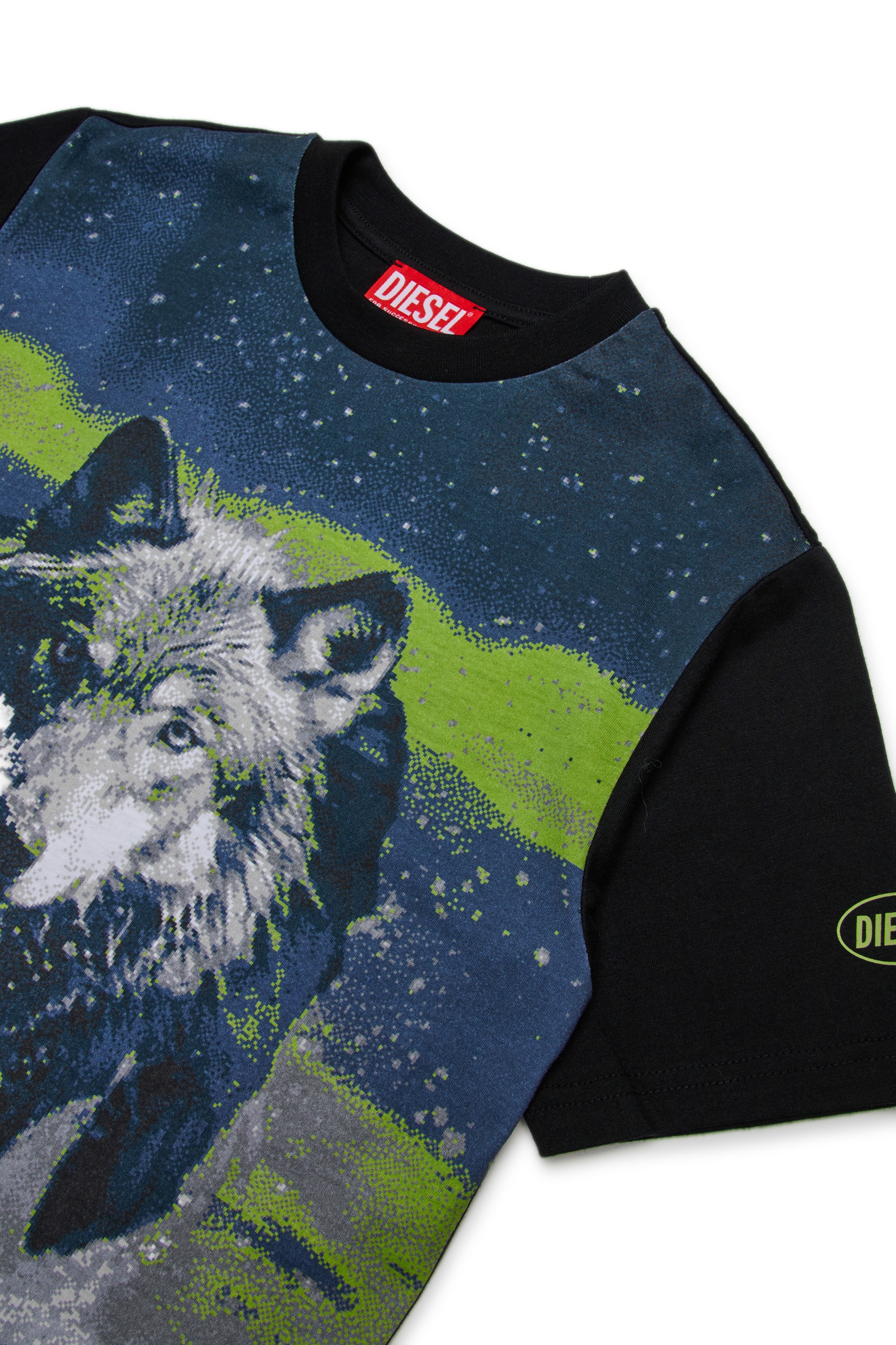 Black Cotton t-shirt with print
