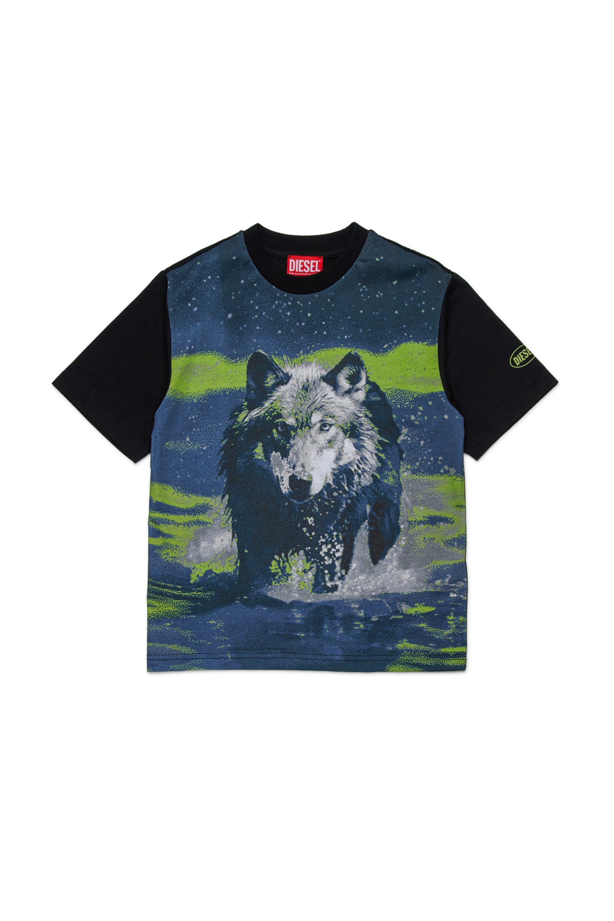 Black Cotton t-shirt with print