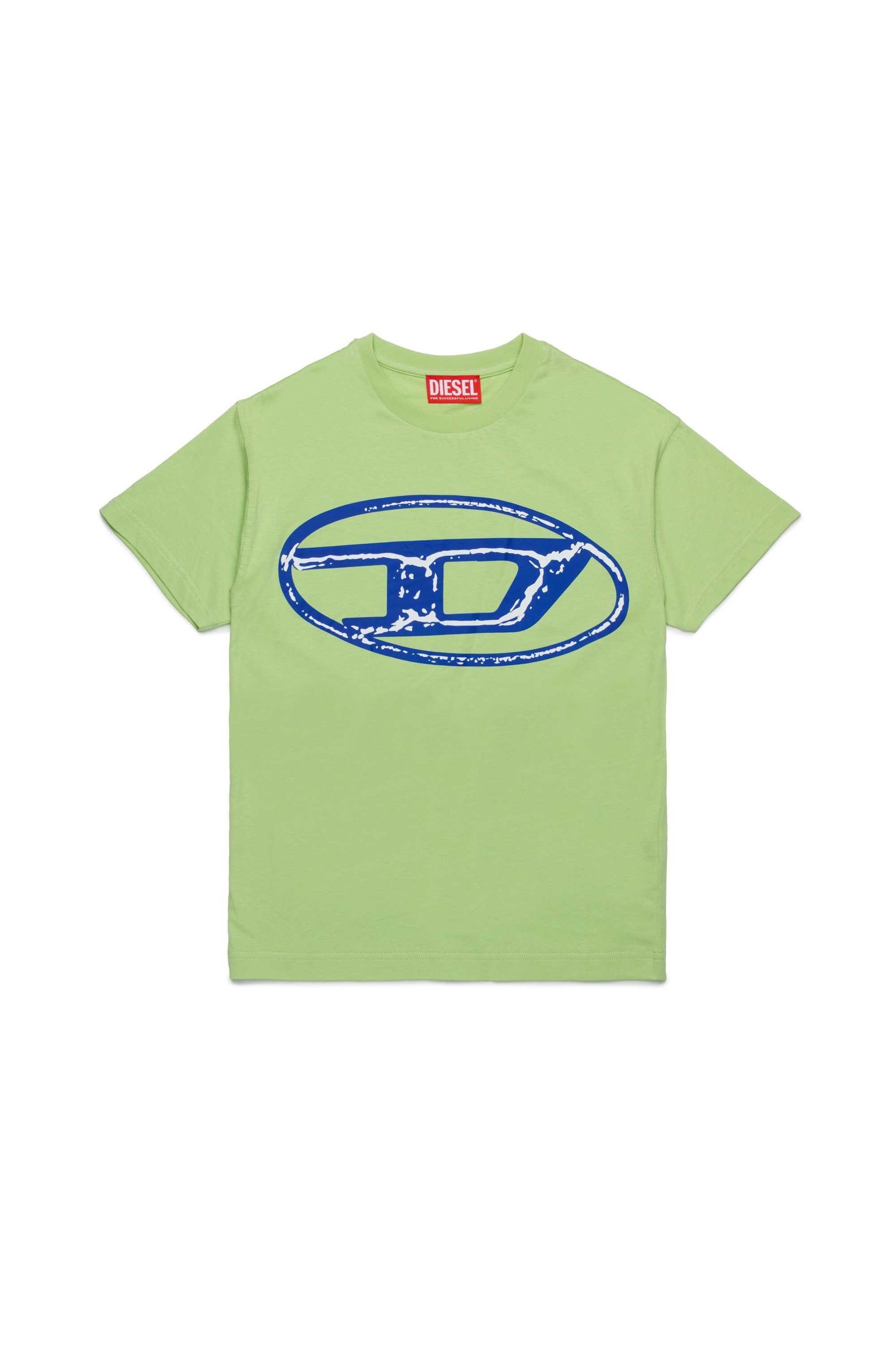 Green Cotton T-shirt with logo print