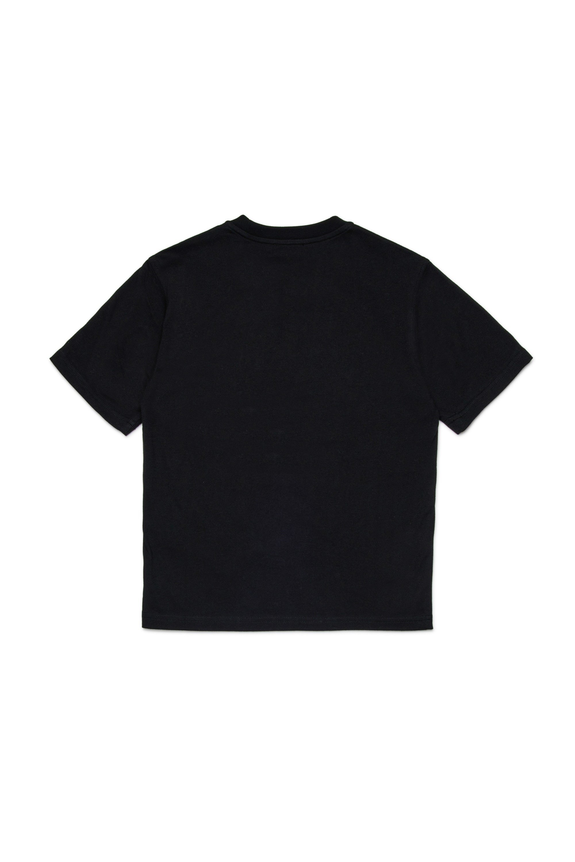 Black Cotton graphic print T-shirt