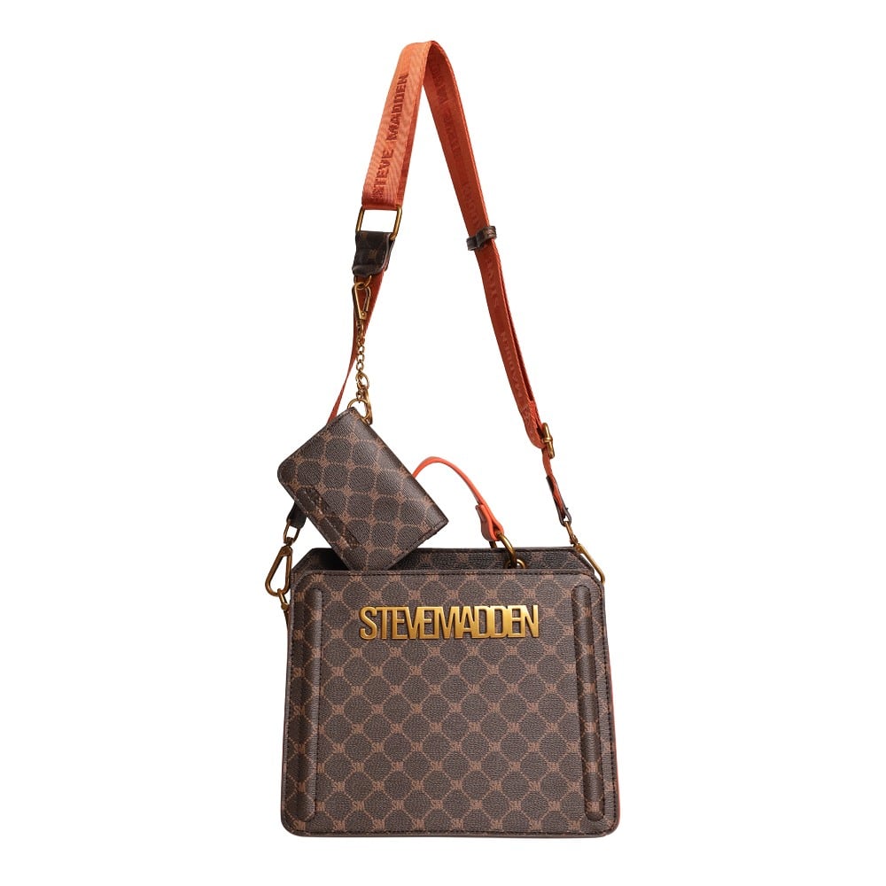Bevelynd Brown Multi Satchel