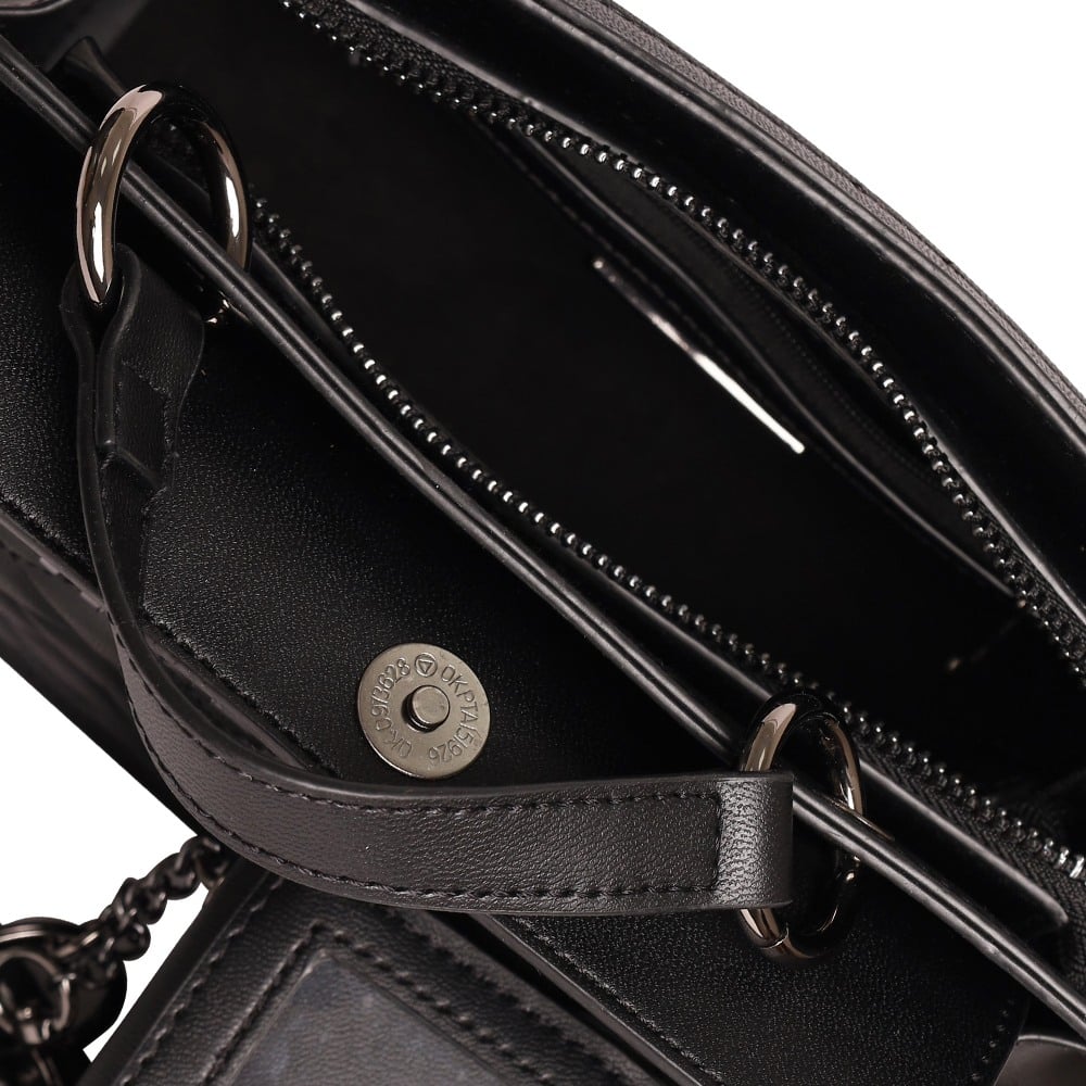 Bevelynq Black Satchel