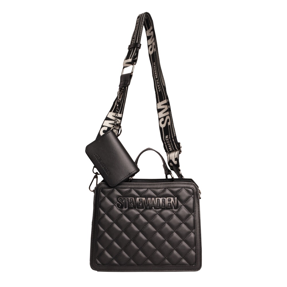 Bevelynq Black Satchel