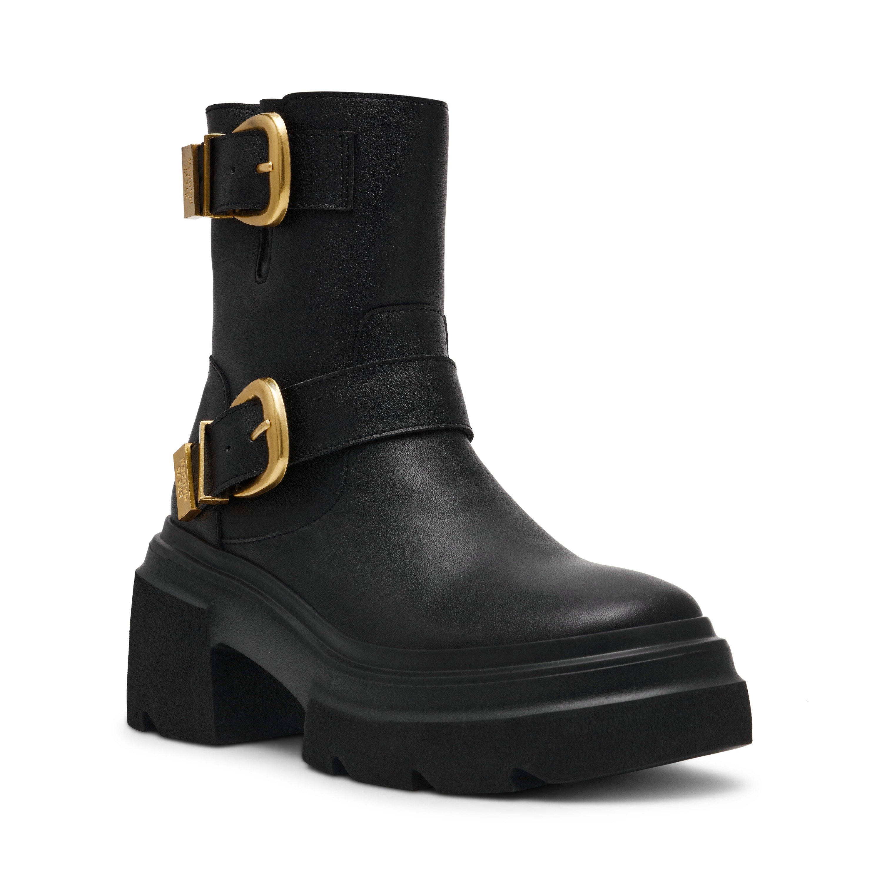 Brakes-In Black Action Leather Boots