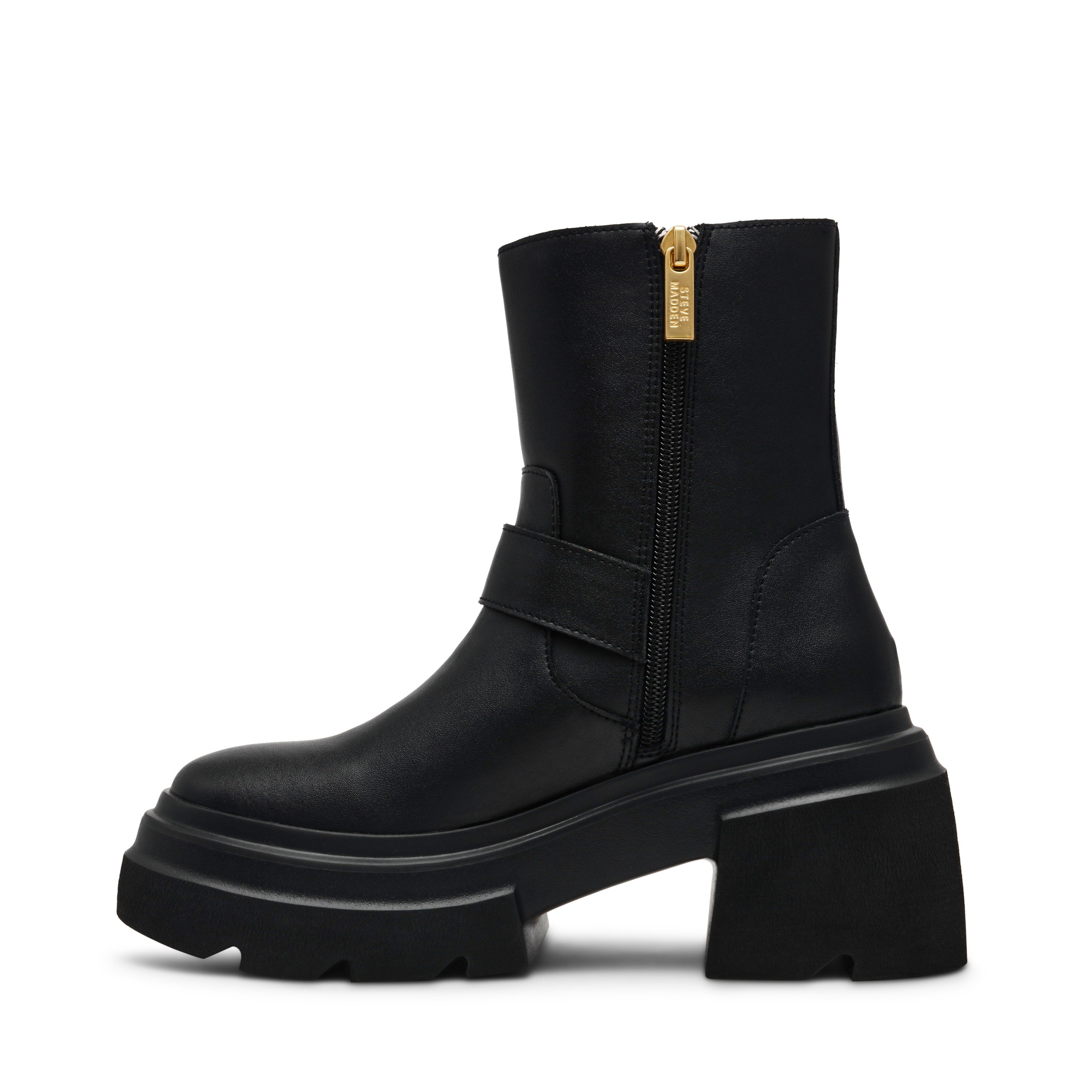 Brakes-In Black Action Leather Boots