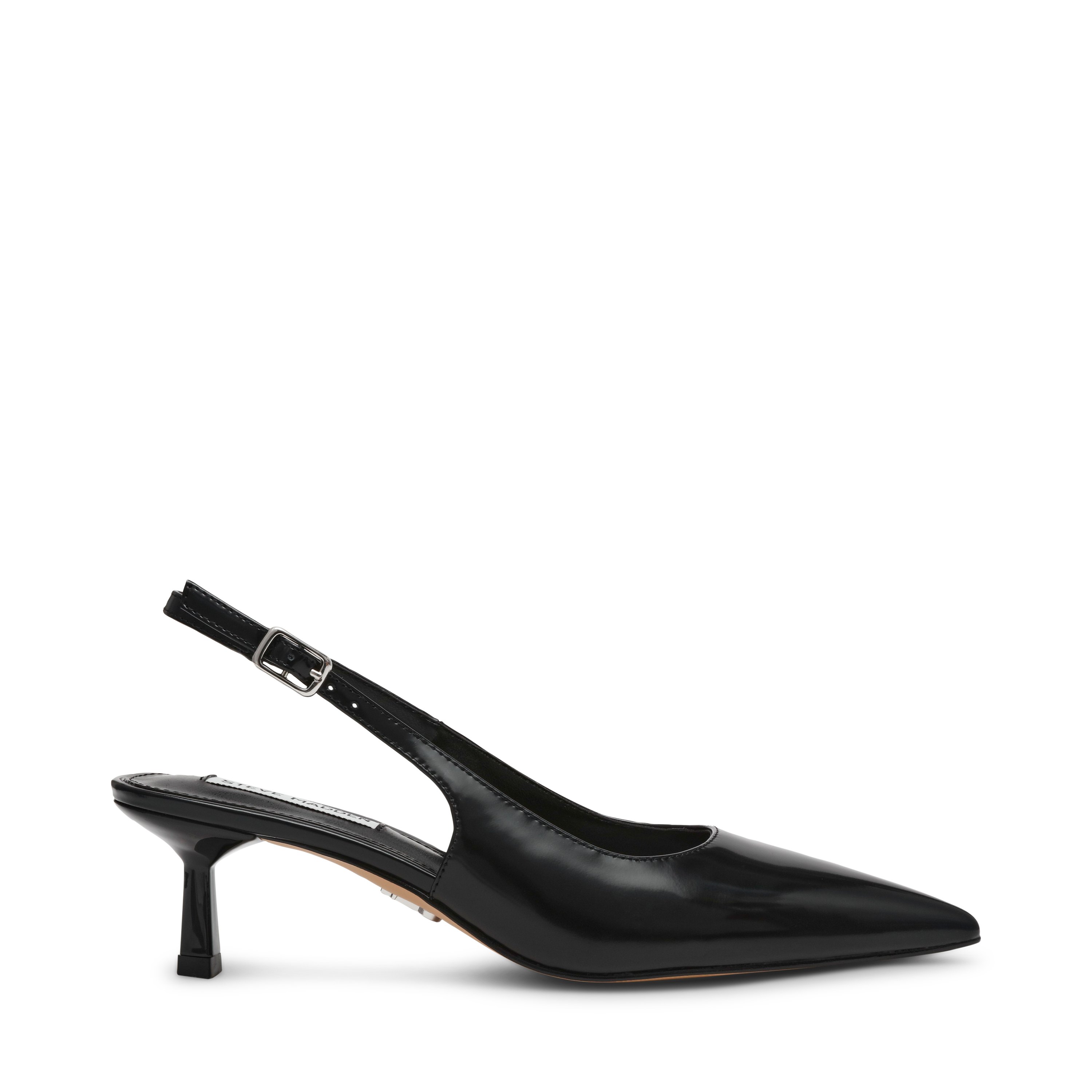 靴 Post production/tear pumps Black 6h Korra-In Black Box Leather Pumps | Steve Madden