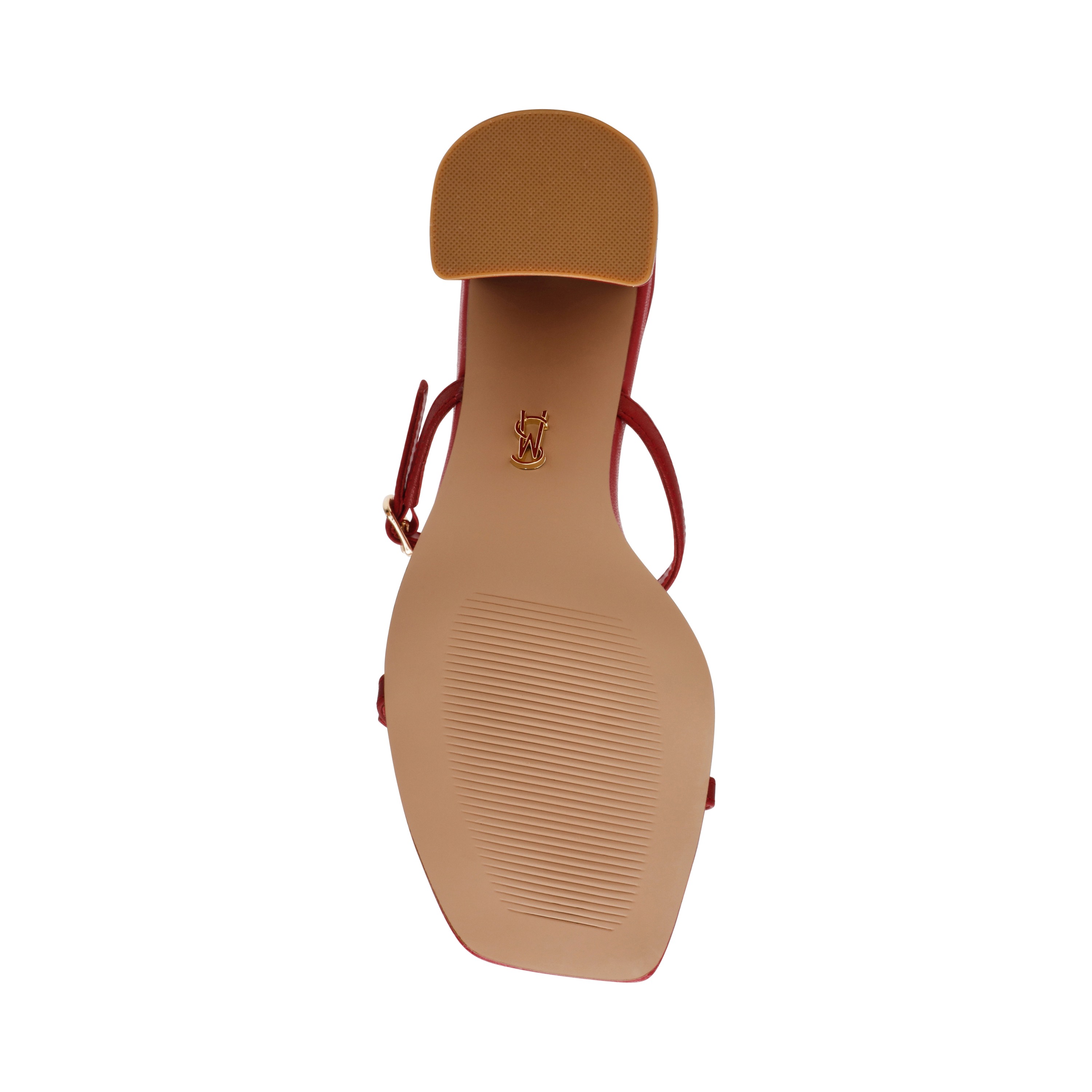 Reformer-In Wine Leather Heeled Sandal