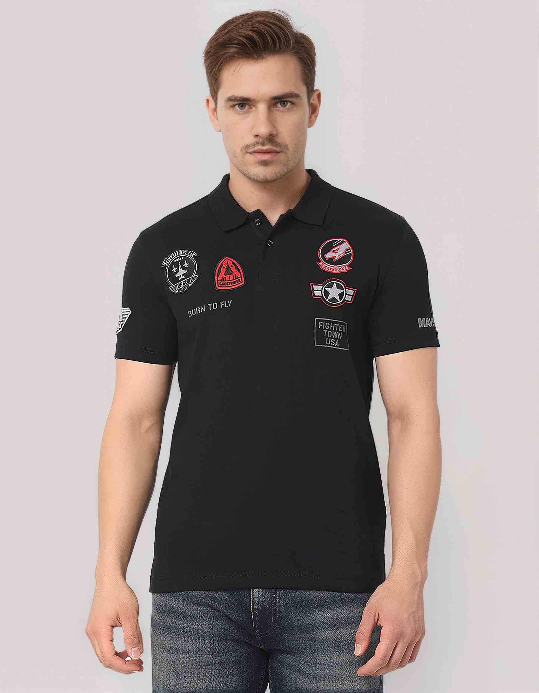 GAS | Maverick Regular Fit Polo with Applique Badge
