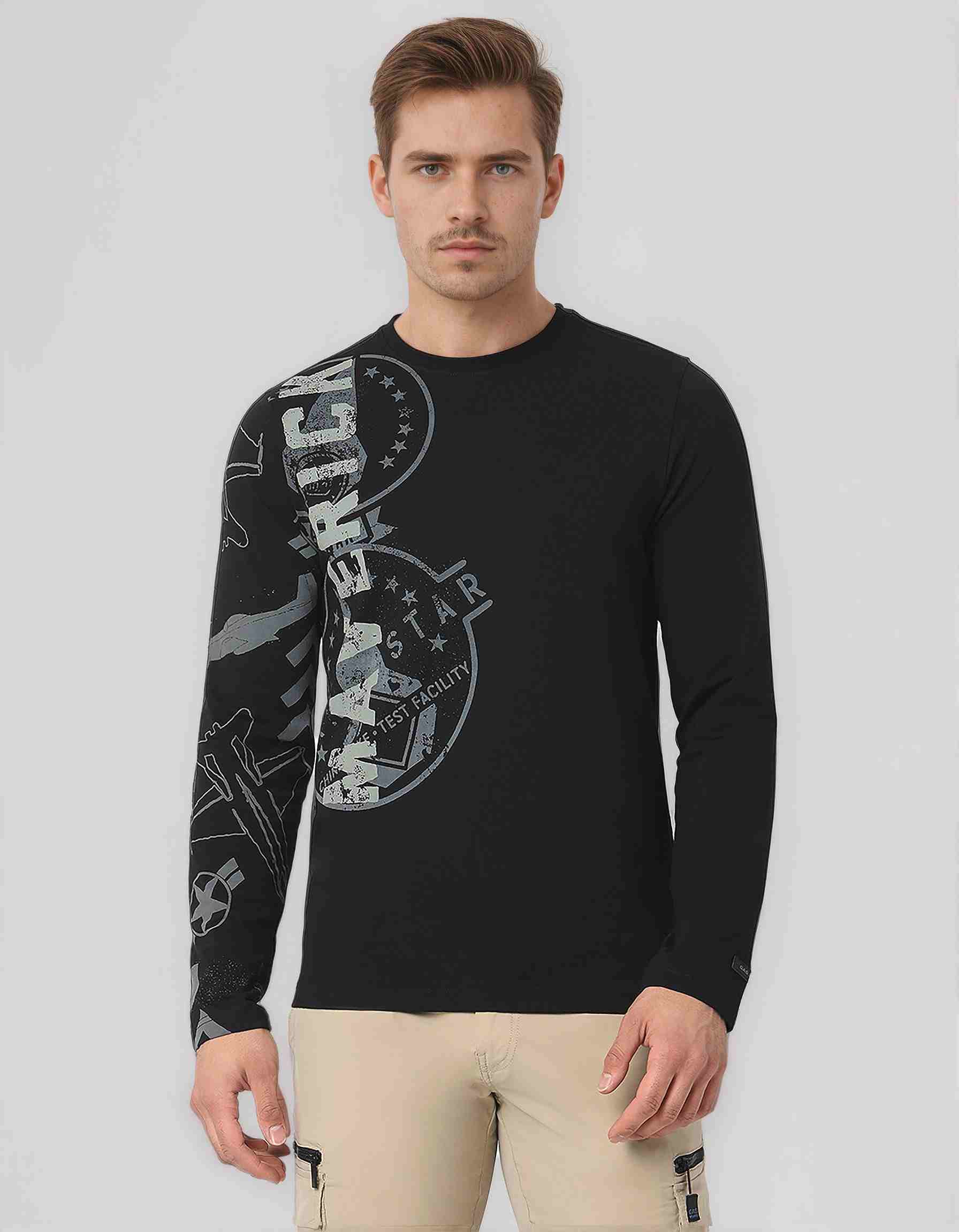 GAS | Maverick Graphic Crewneck T-Shirt with Signature Branding