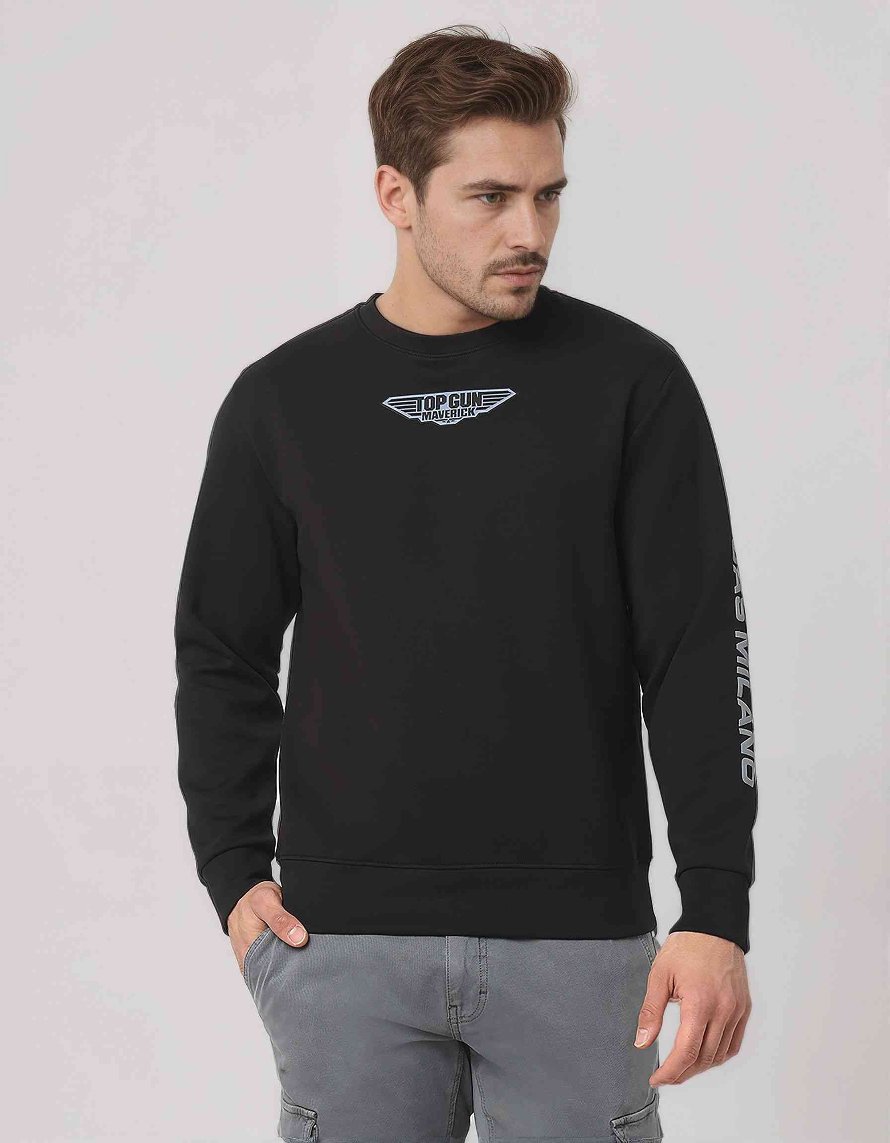 GAS | Maverick Fighter Town Suede Print Sweatshirt