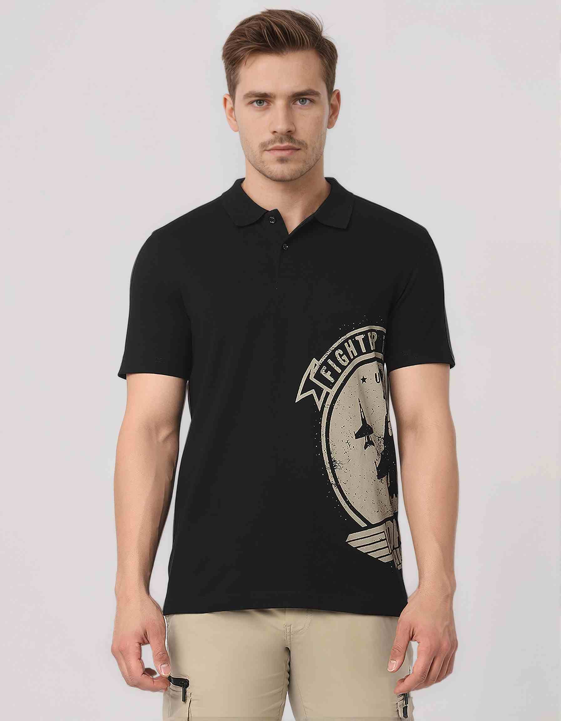 GAS | Maverick Fighter Town Pigment Print Polo T-Shirt