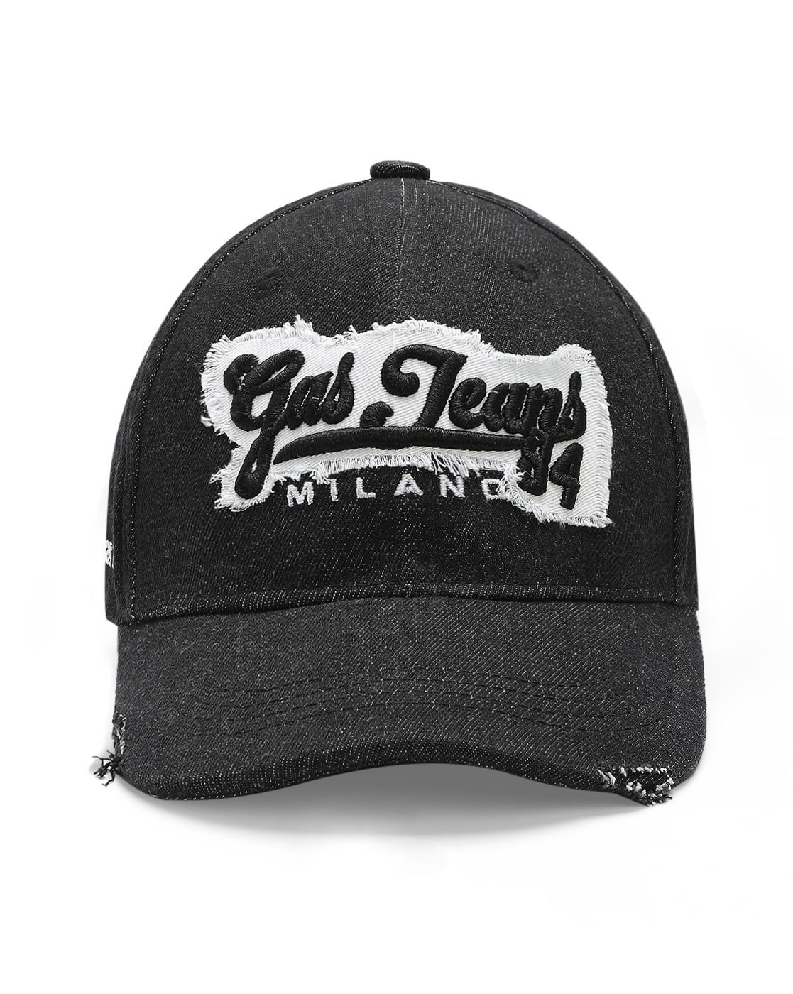 GAS | Cotton Denim Washed Black Cap