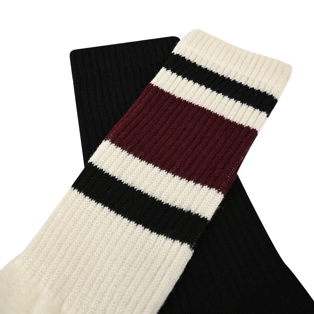 Ivy 2 Pack Stripe Athleisure Socks Cherry