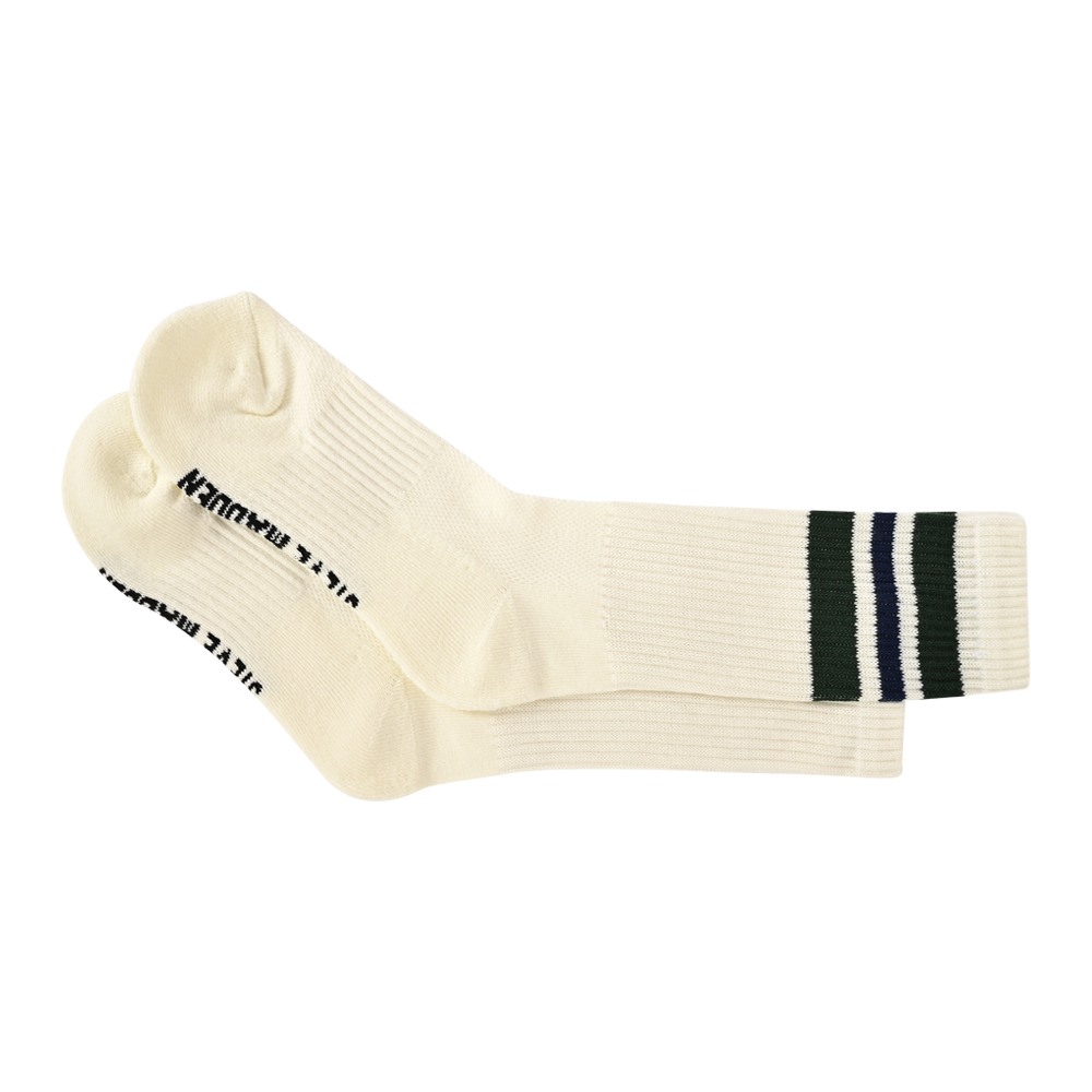 Ivy 2 Pack Stripe Athleisure Socks Egret
