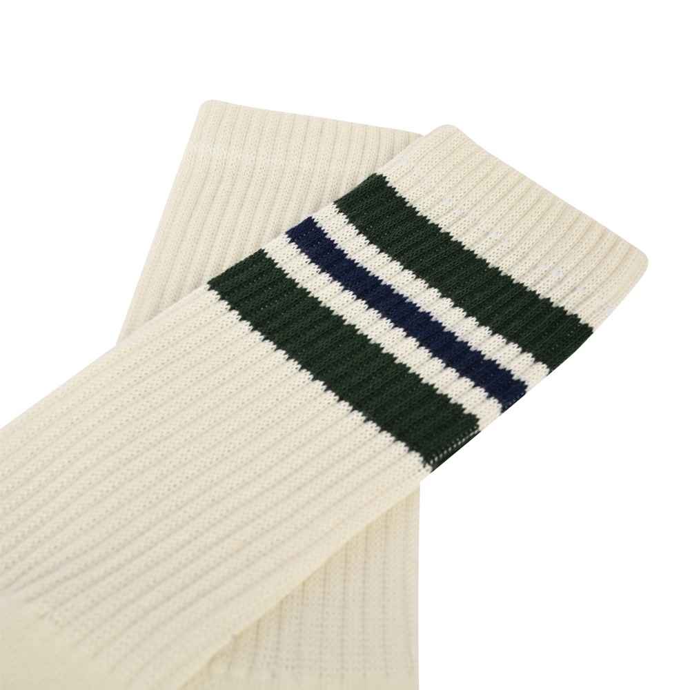 Ivy 2 Pack Stripe Athleisure Socks Egret
