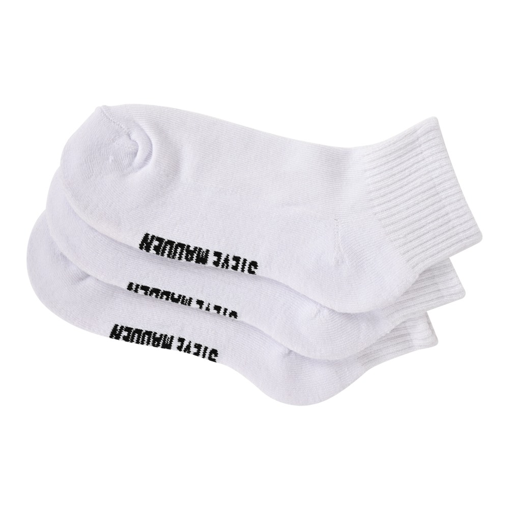 6 Pack Peyton Ribbed Quarter Socks White