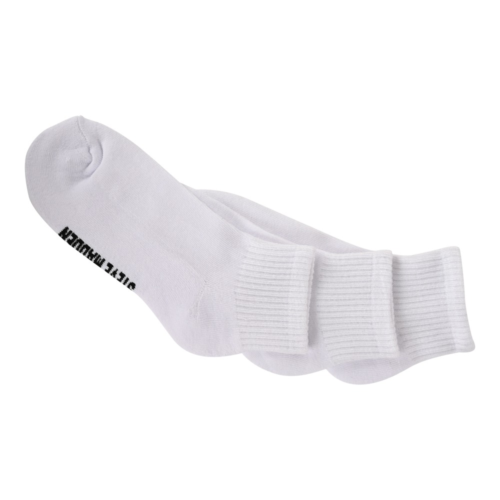 6 Pack Peyton Ribbed Quarter Socks White