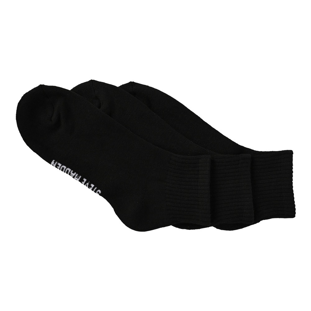 6 Pack Peyton Ribbed Quarter Socks Black