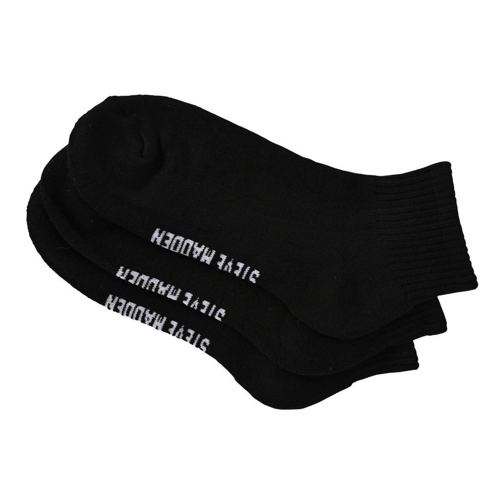 6 Pack Peyton Ribbed Quarter Socks Black