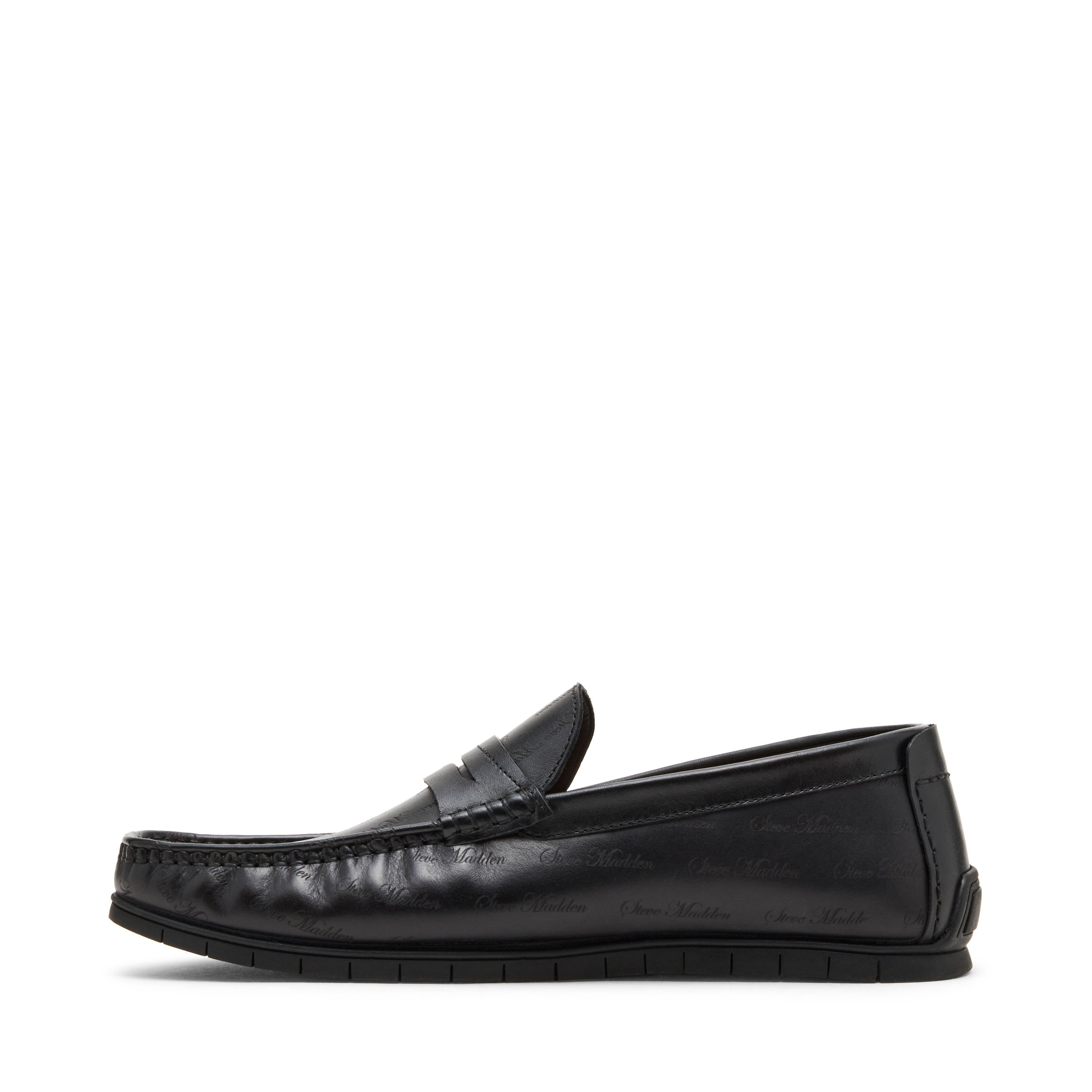 Nairo-S Black Leather Driver Loafers