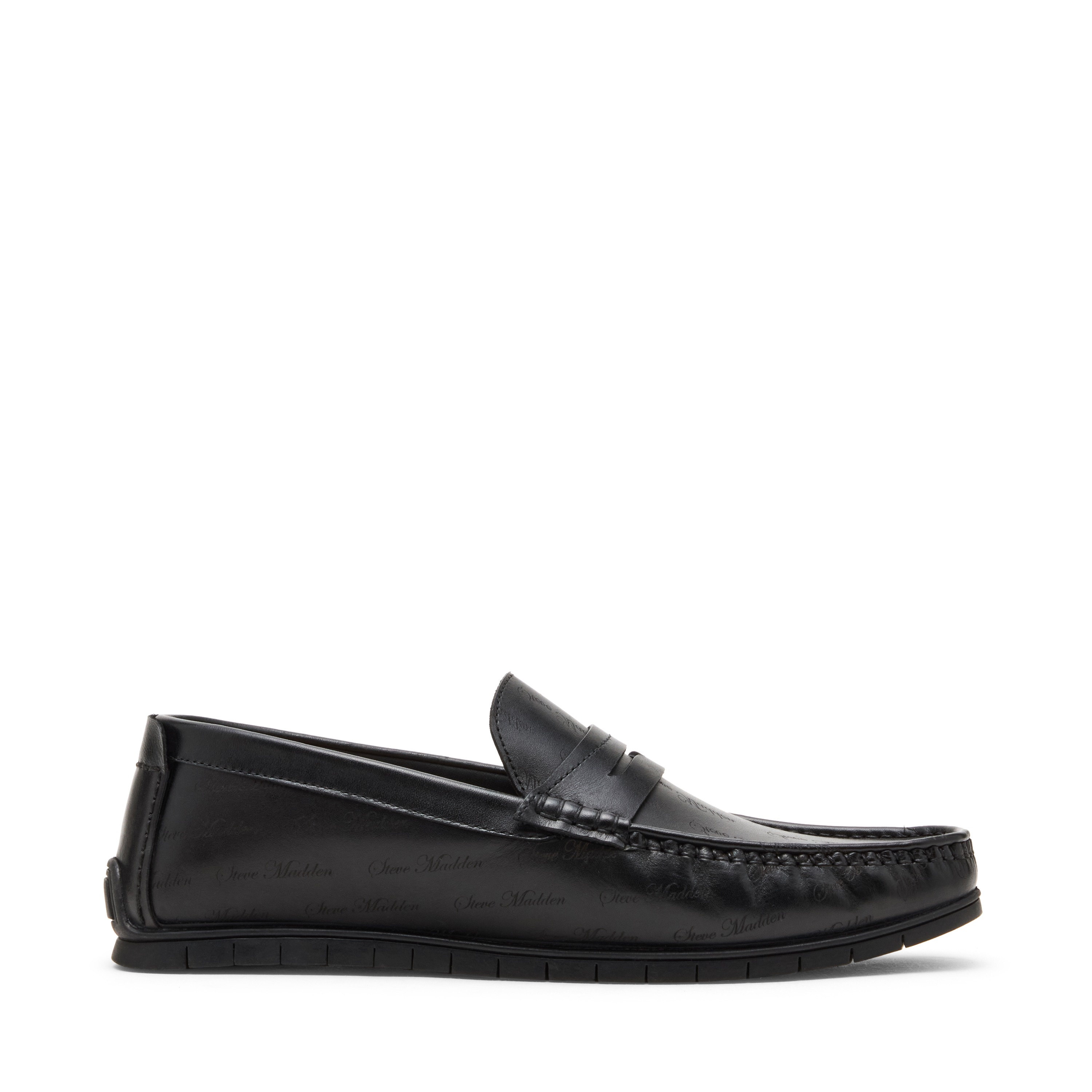 Nairo-S Black Leather Driver Loafers