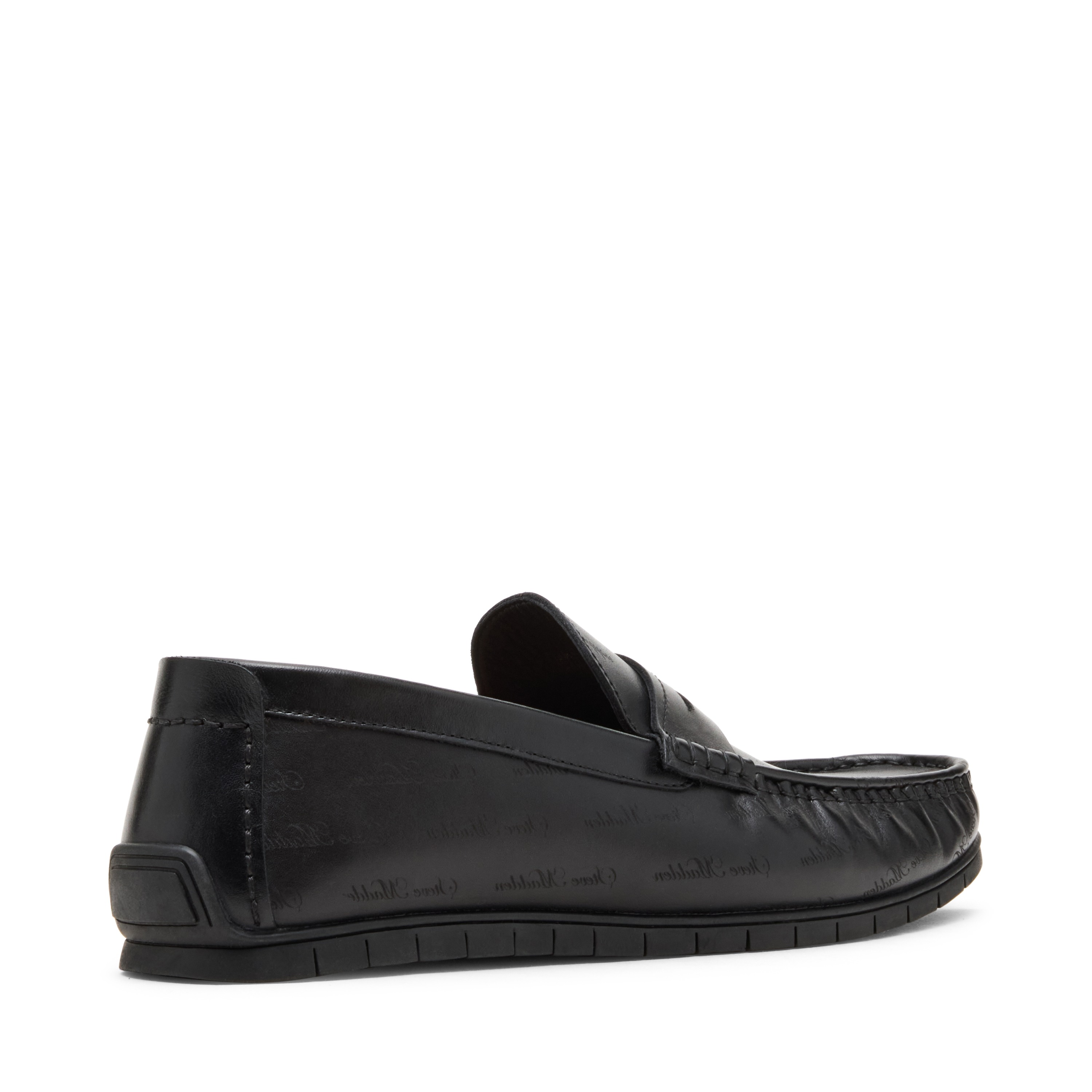 Nairo-S Black Leather Driver Loafers