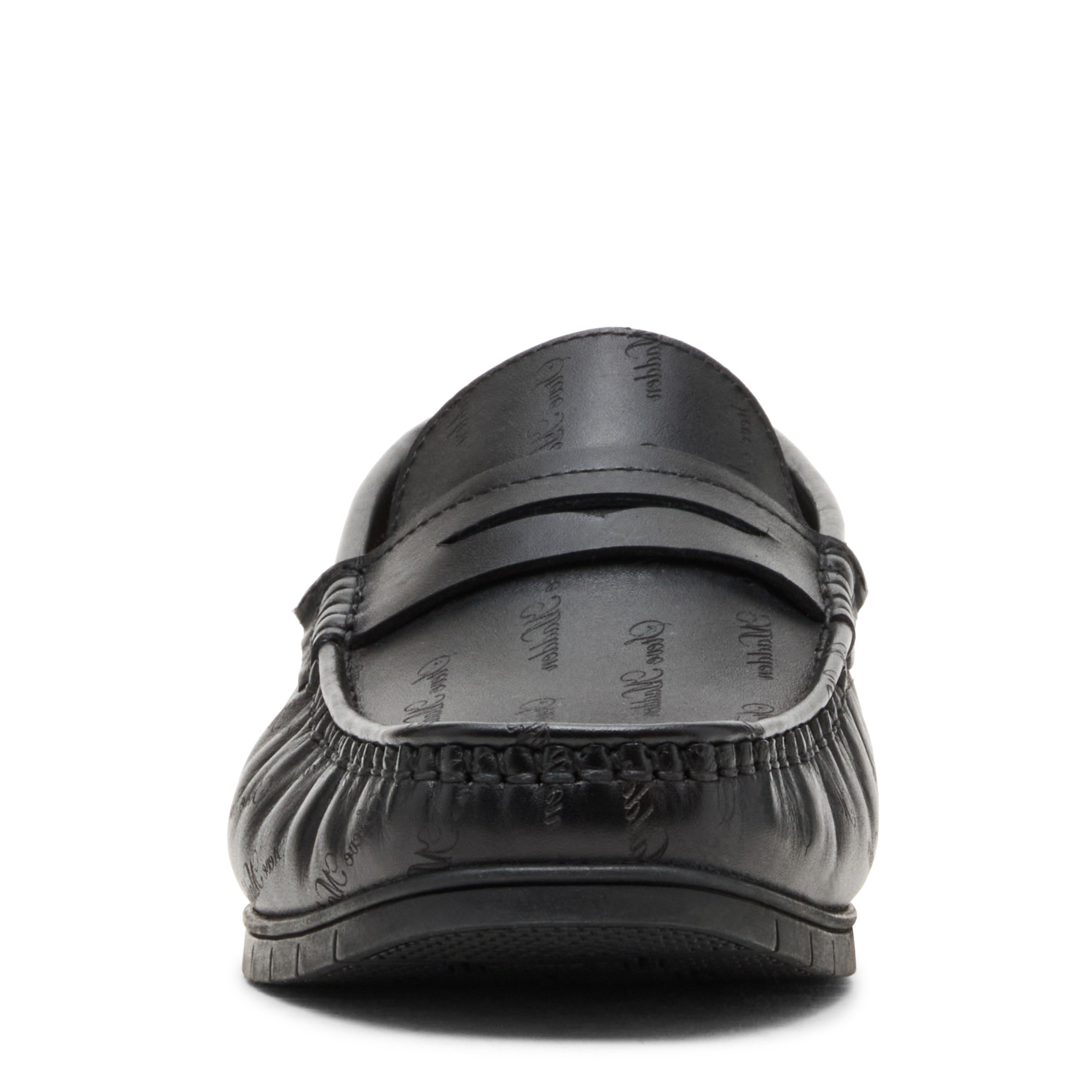 Nairo-S Black Leather Driver Loafers