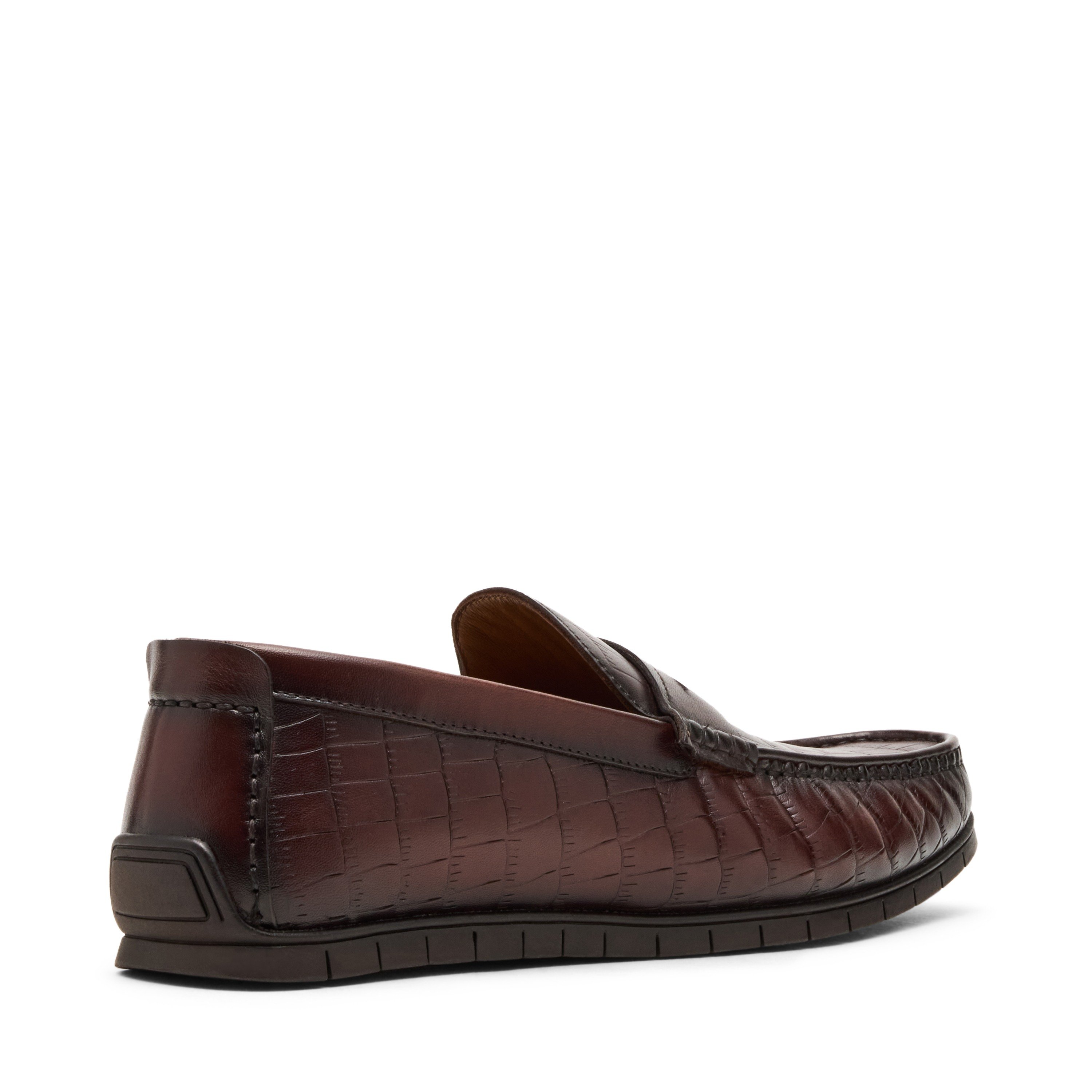 Nairo Brown Leather Driver Loafers