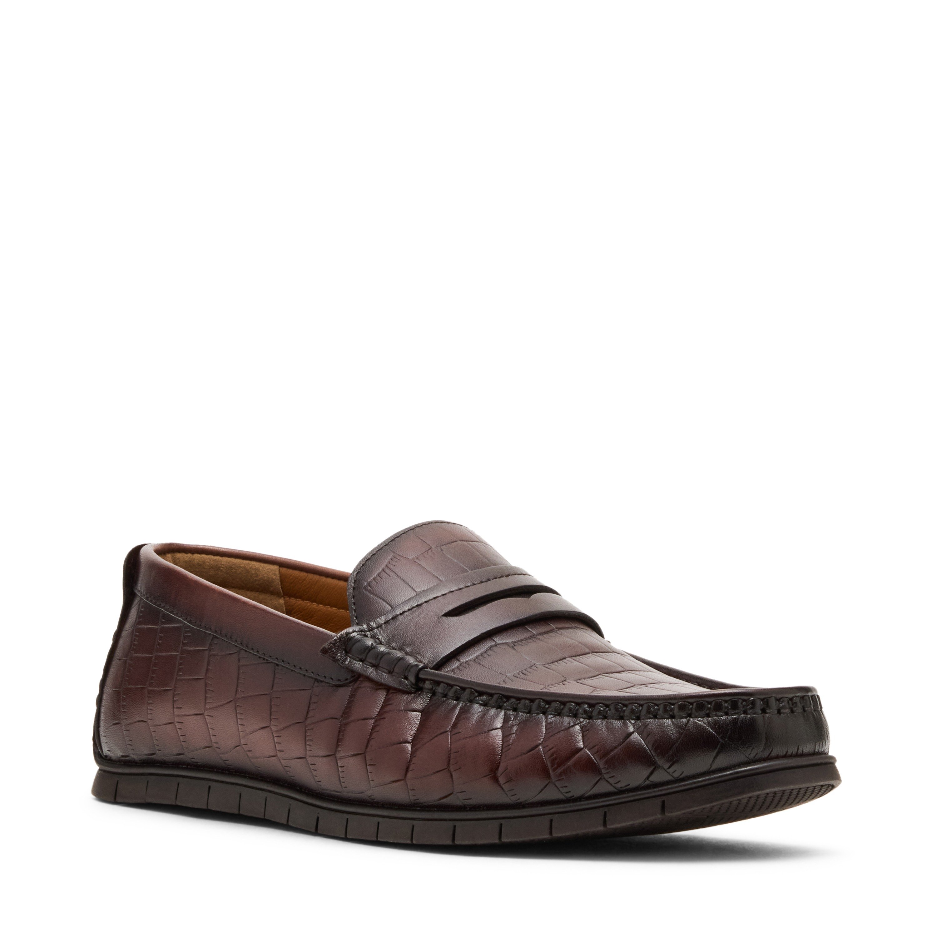 Nairo Brown Leather Driver Loafers
