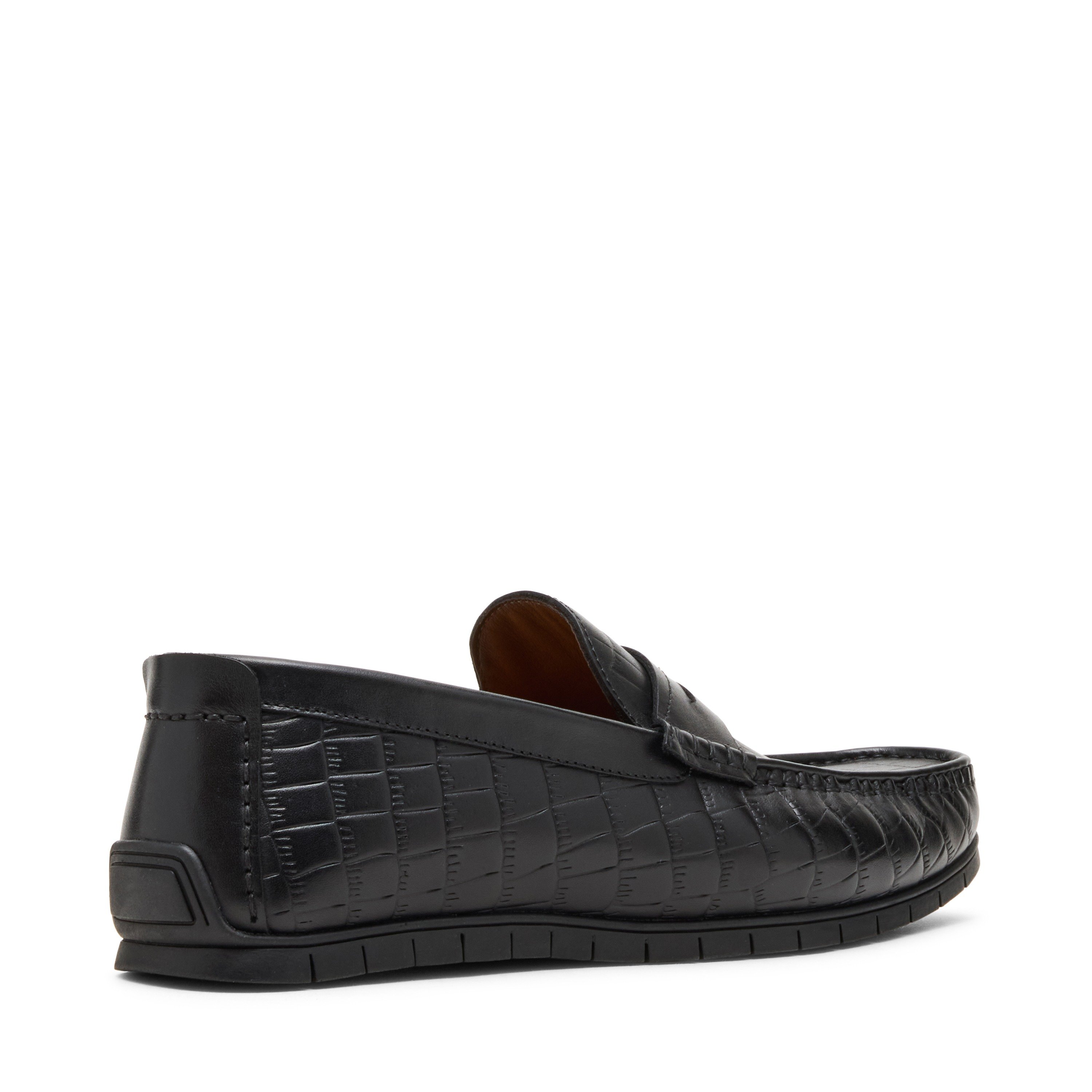 Nairo Black Leather Driver Loafers