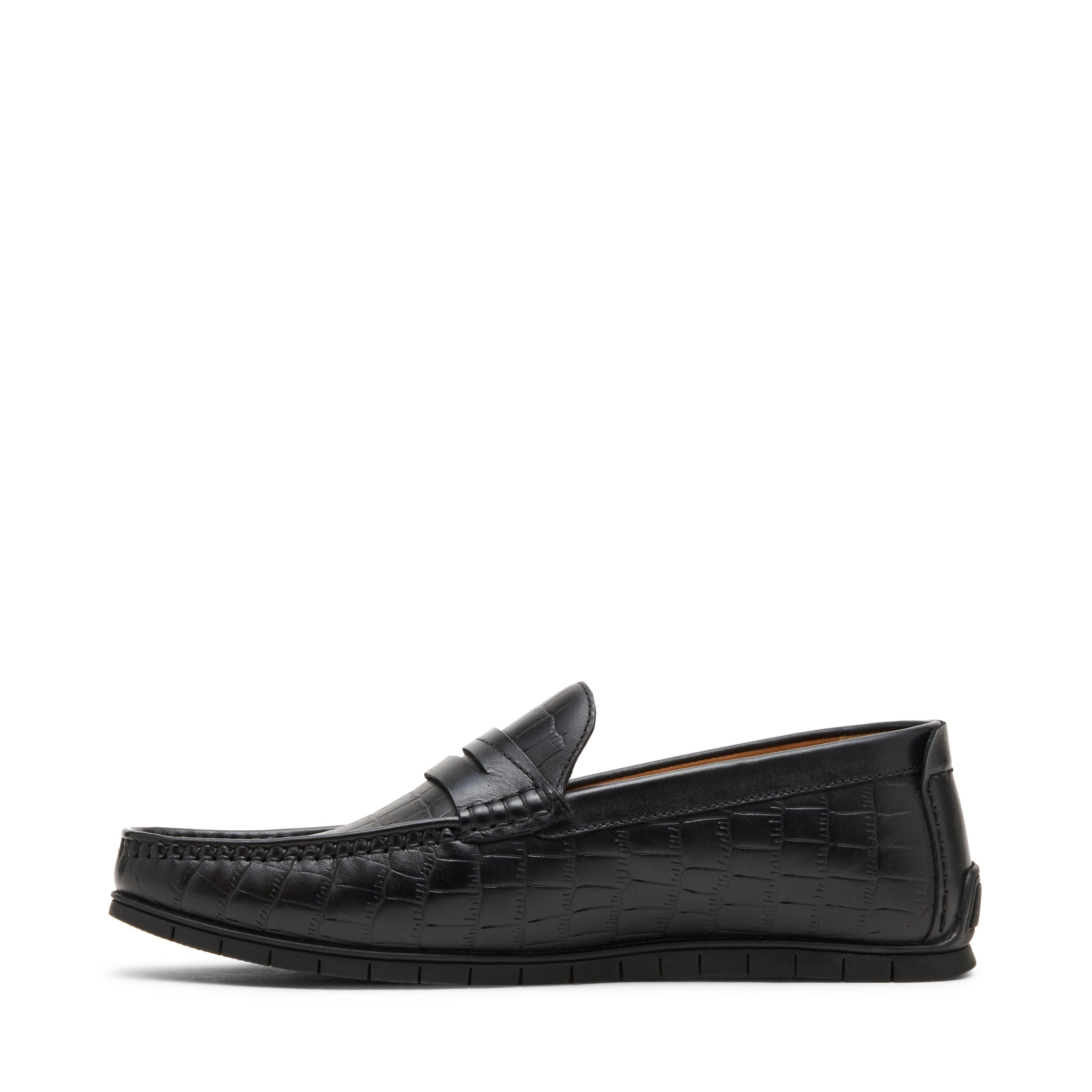 Nairo Black Leather Driver Loafers
